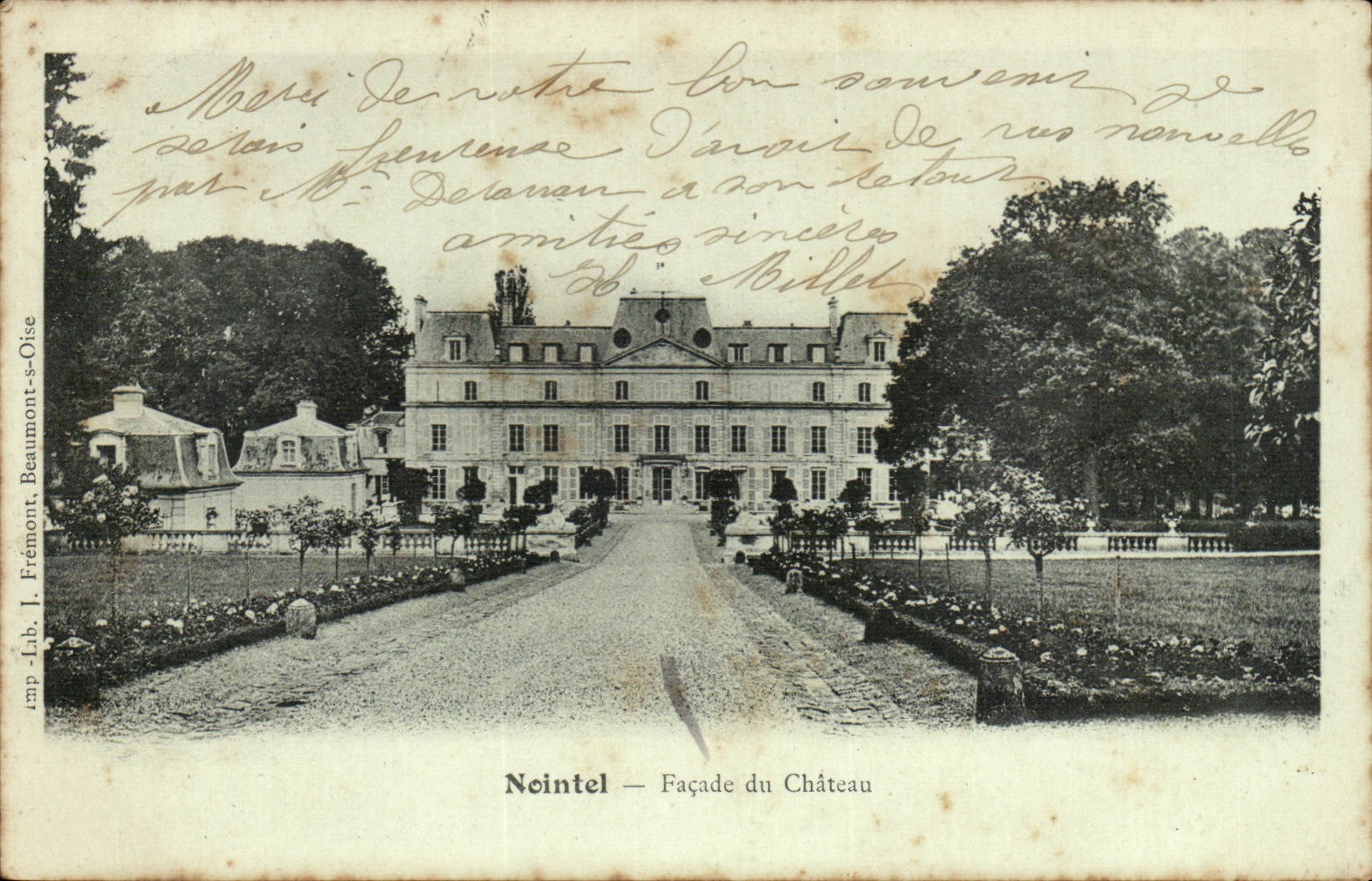 Nointel - Frontage of Castle CPA