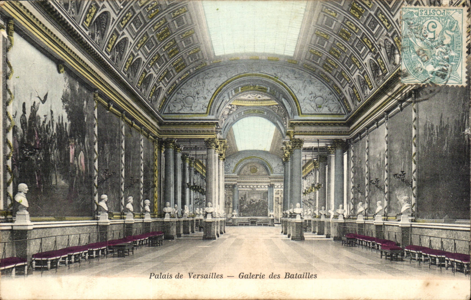 Versailles - the Palate - Galleries of Battles CPA