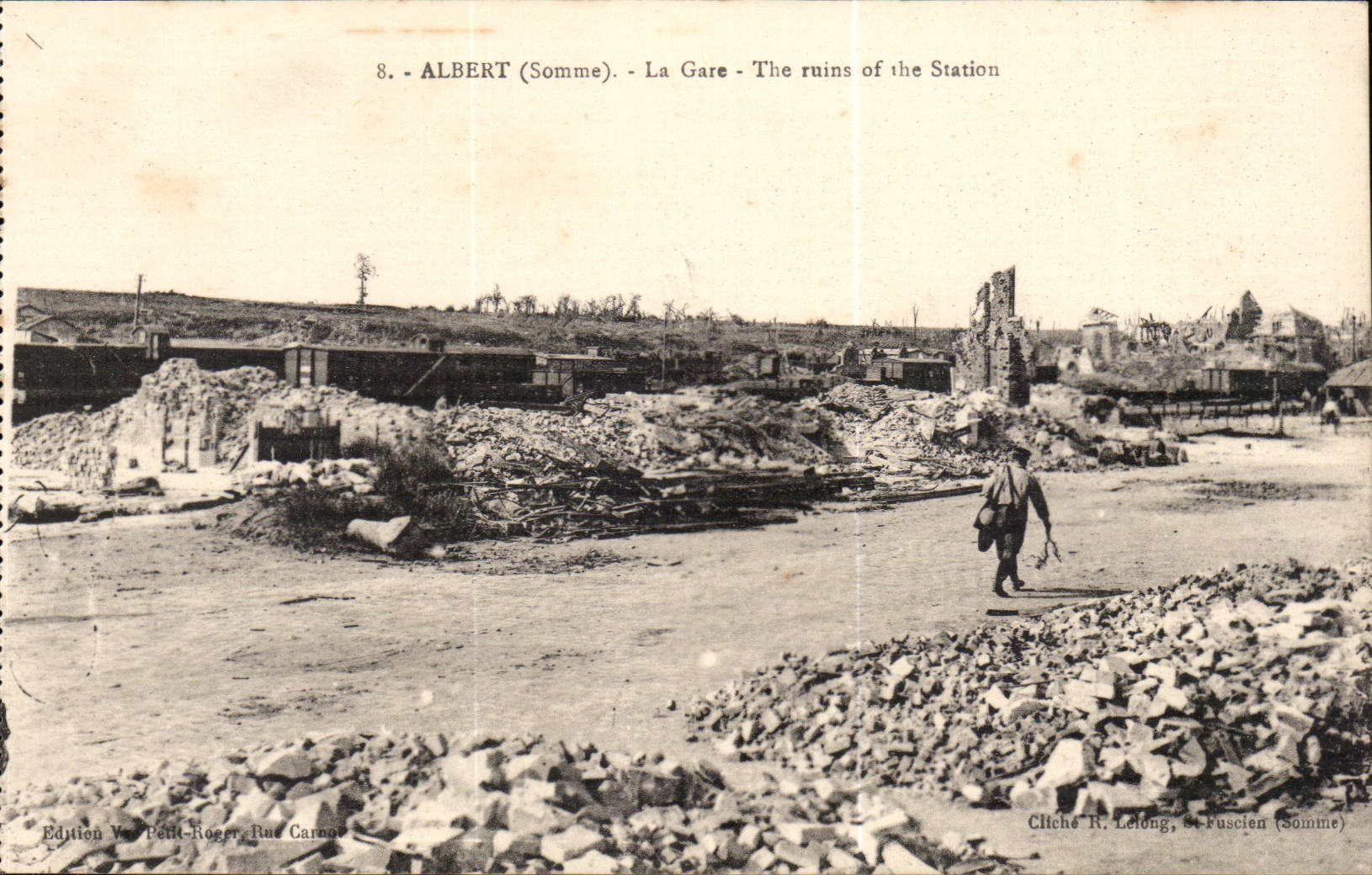 Albert - Train station - The ruins off the station - CPA