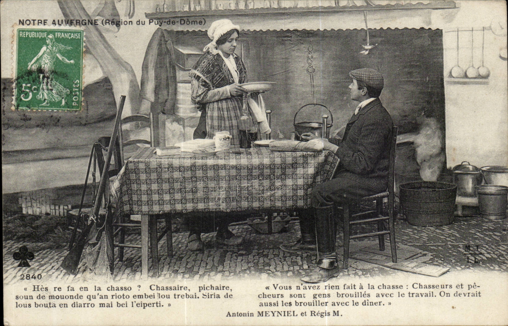 Auvergne - You did not do anything with hunting CPA