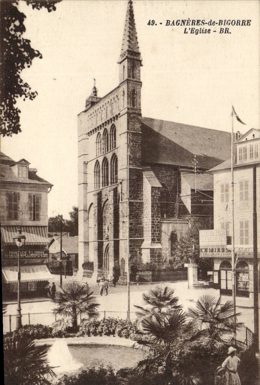 Bagneres de Bigorre - the Church - CPA