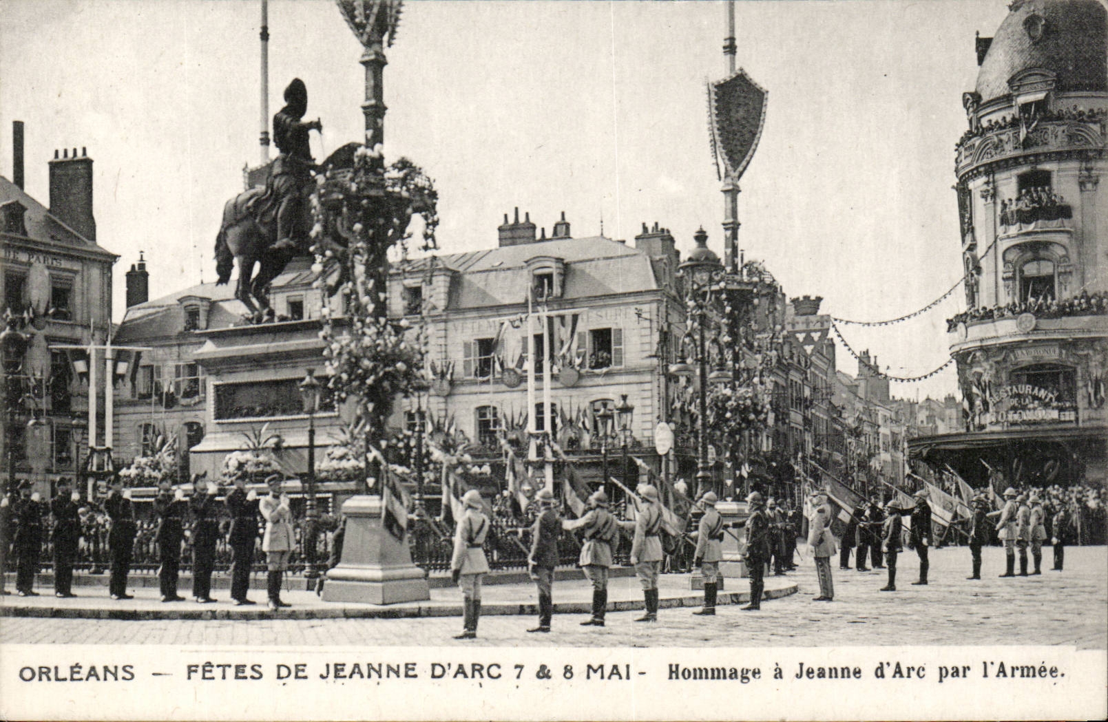 Orleans - Festivals of Jeanne d' Arc - Homage by Army CPA