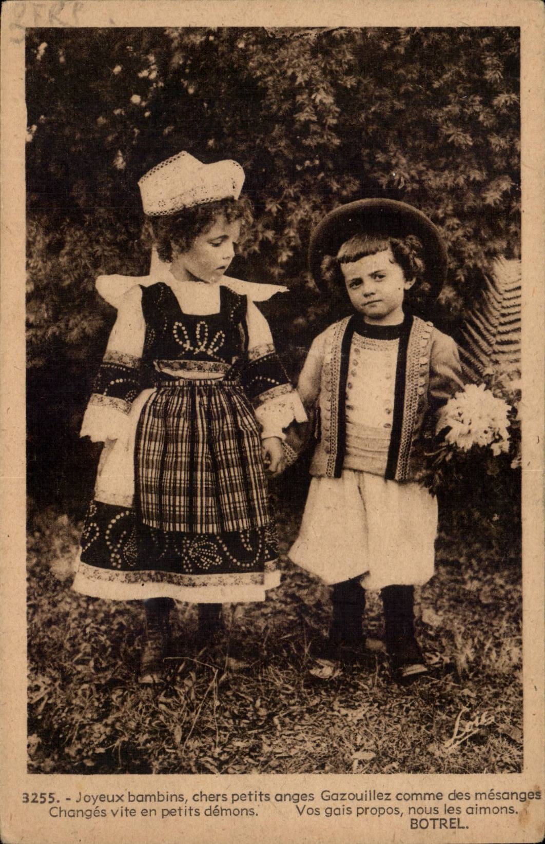 Fantasy - Children - Brittany - Costumes - Botrel - children - CPA