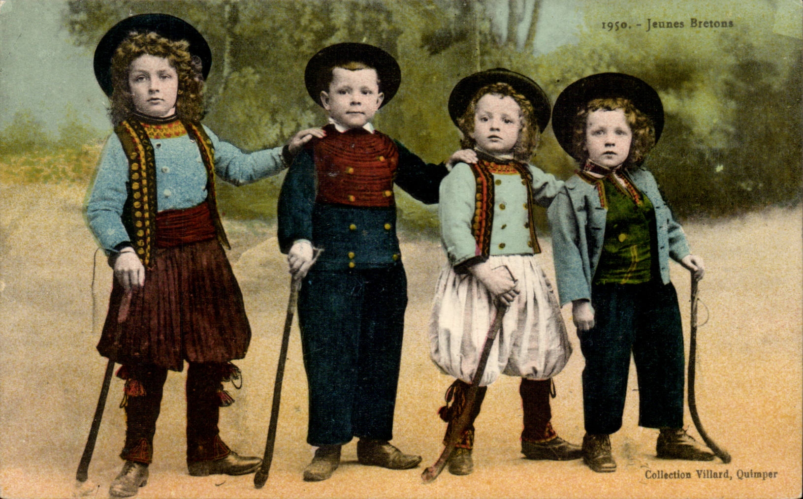 Fantasy - Children - Breton Young people - Costumes - Brittany - Children - CPA