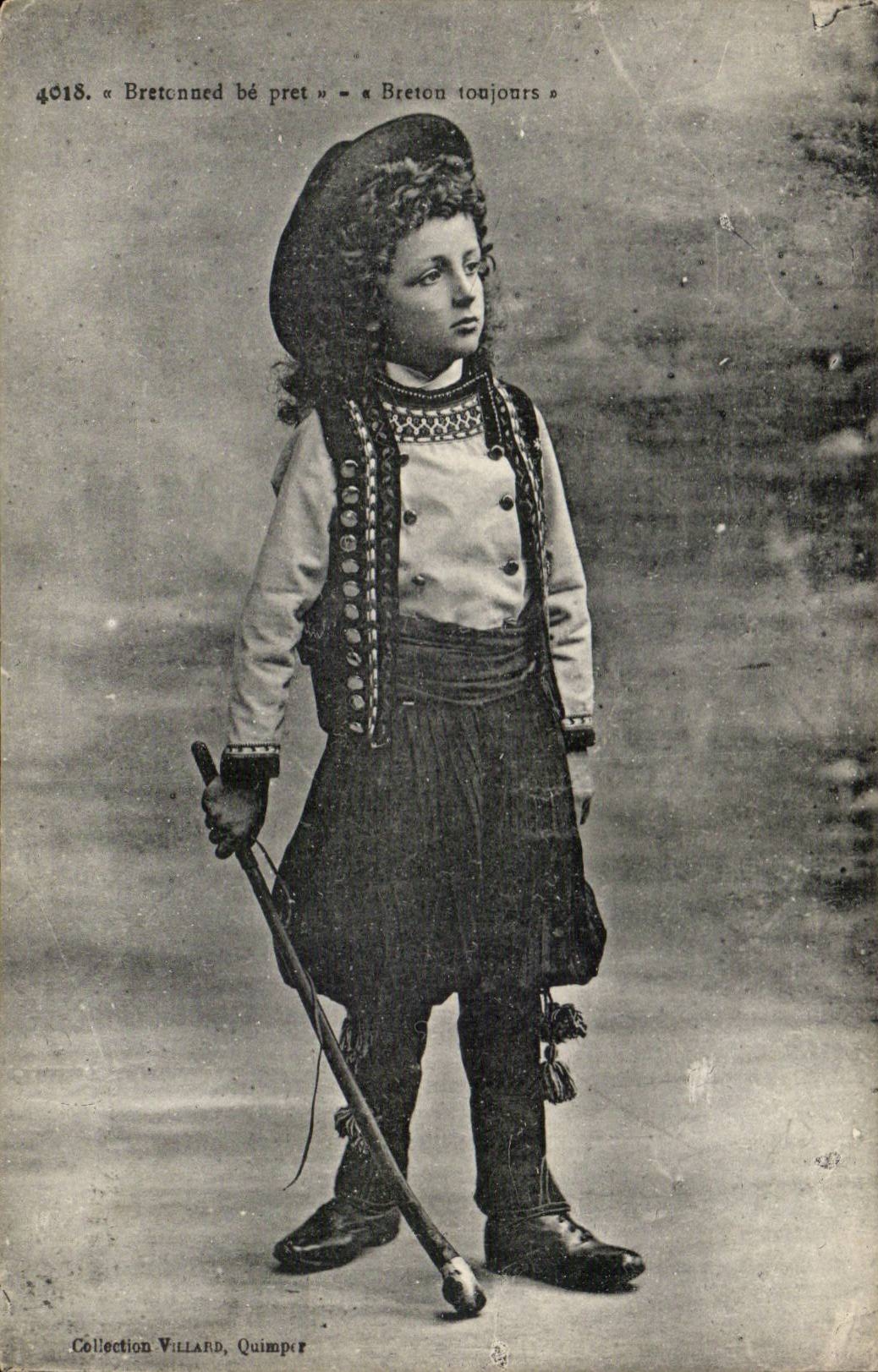 Fantasy - Child - Folklore - Costume - Breton Toujour - Boy CPA