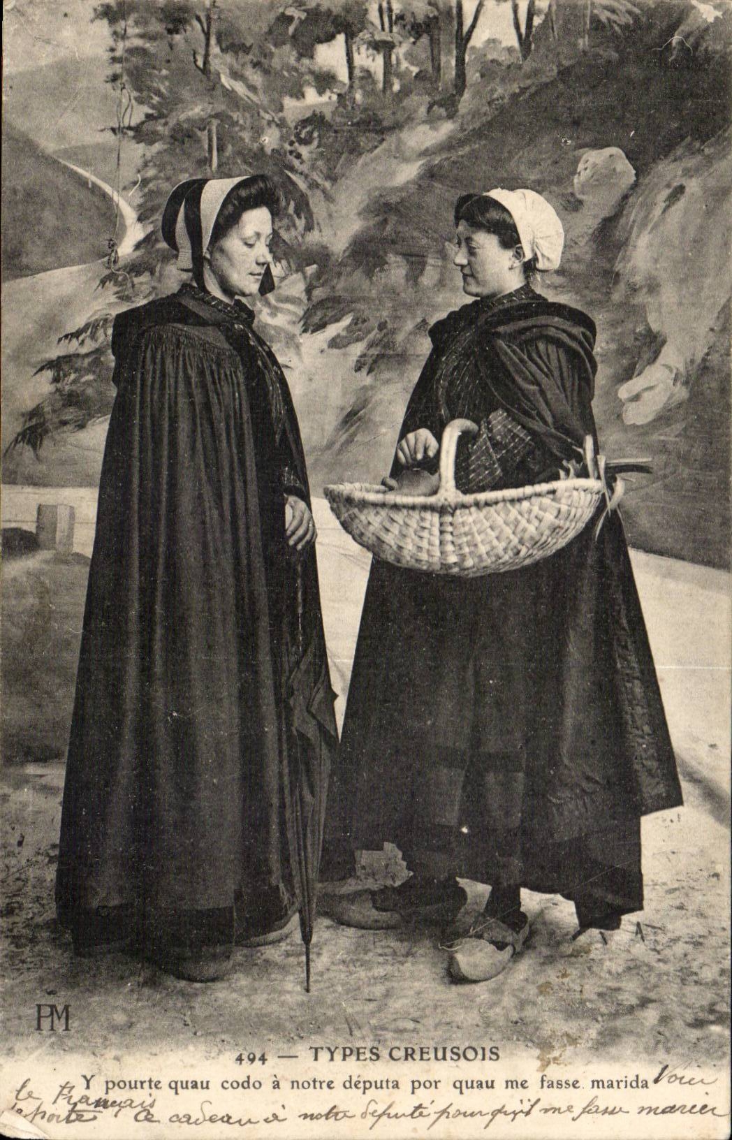 Folklore - Costume - Creusois Types - CPA