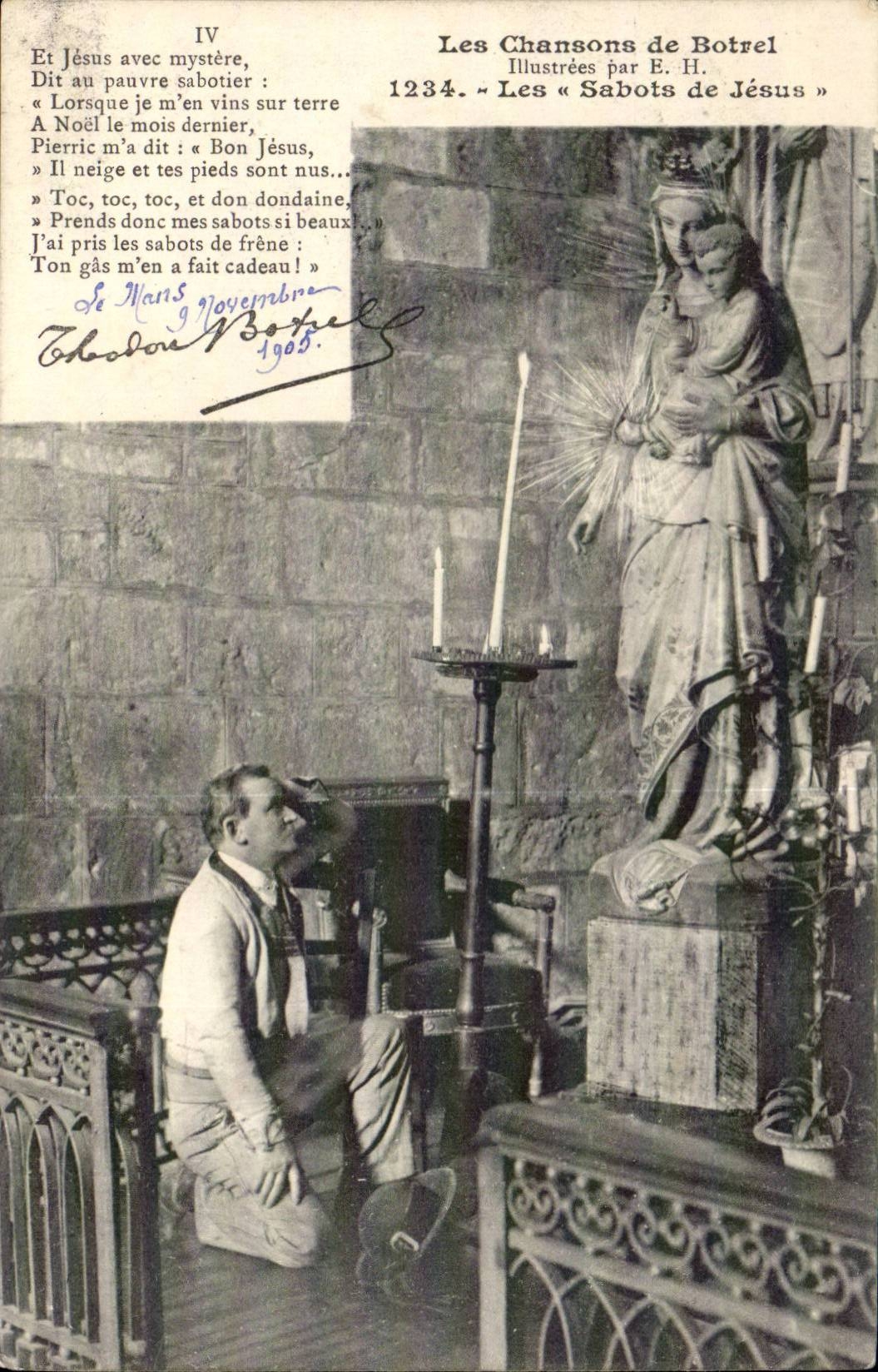 Brittany - Folkore - Costumes - the Song of Botrel - Shoes of Jesus - CPA