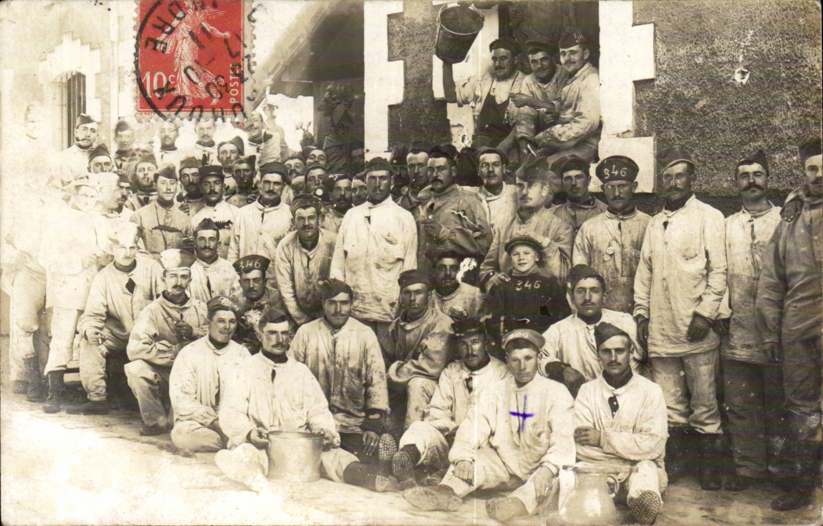 Militaria - Real photo Chateauroux 346 - Regiment CPA