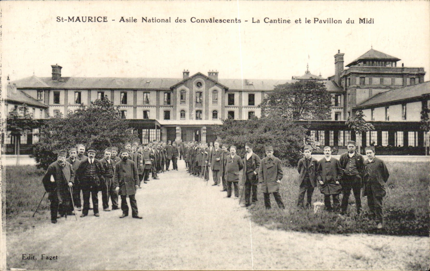 Str Maurice - nationales Asyl des Convalescents die Kantine und das Haus von Sud-CPA