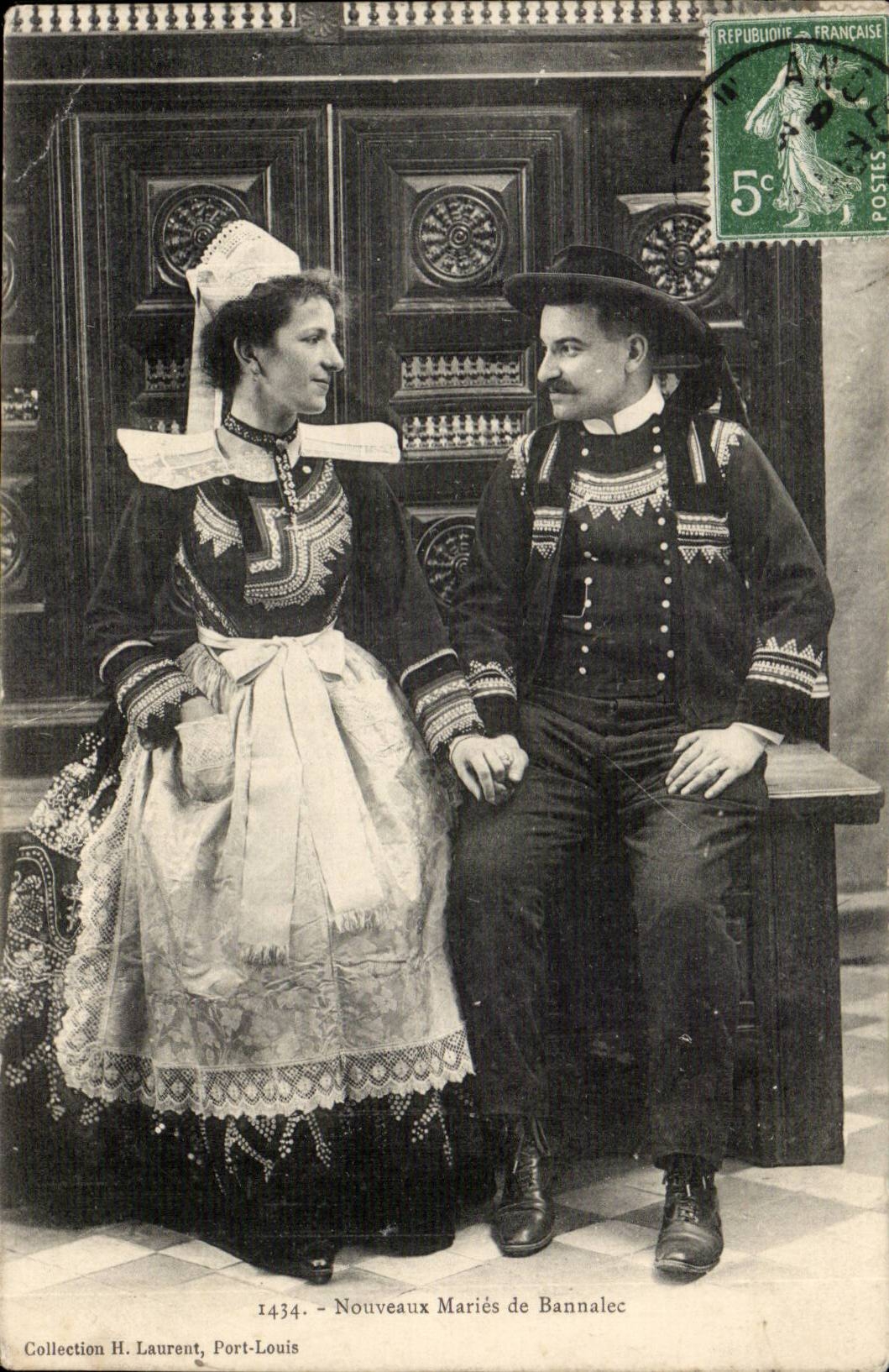 Folkore - Costume - Brittany - New Marry bannalec - CPA