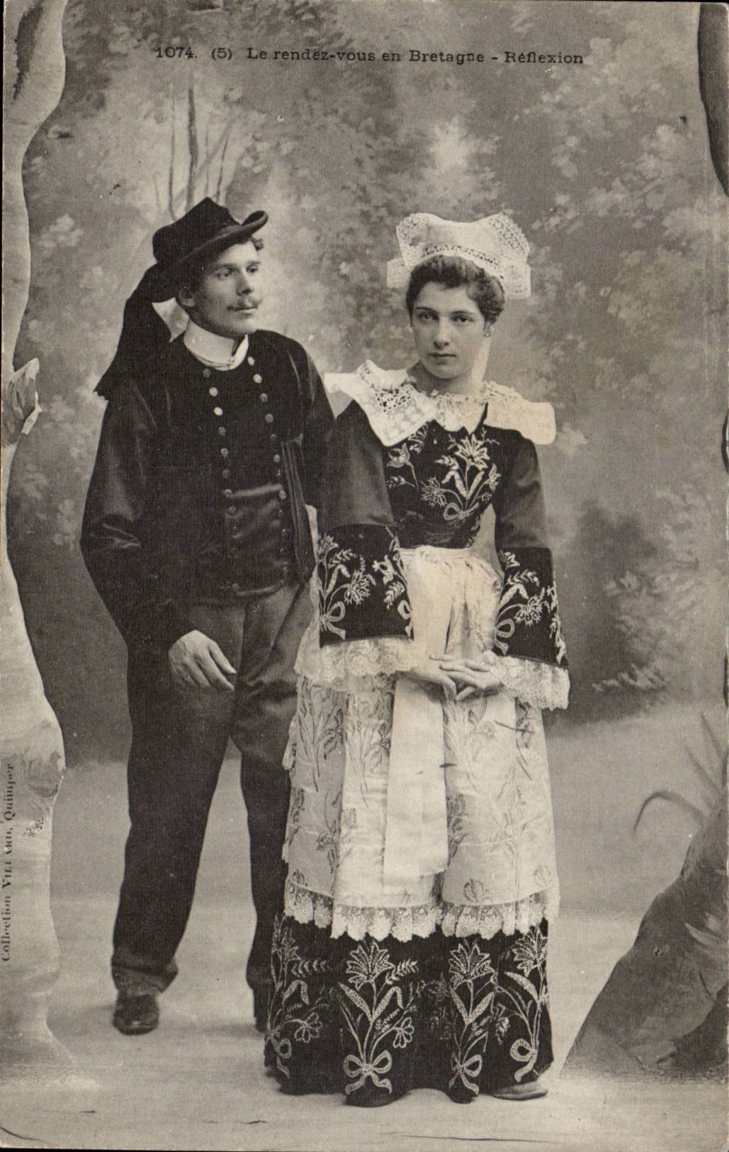 Folklore - Costumes - Return of Brittany - Reflection - CPA