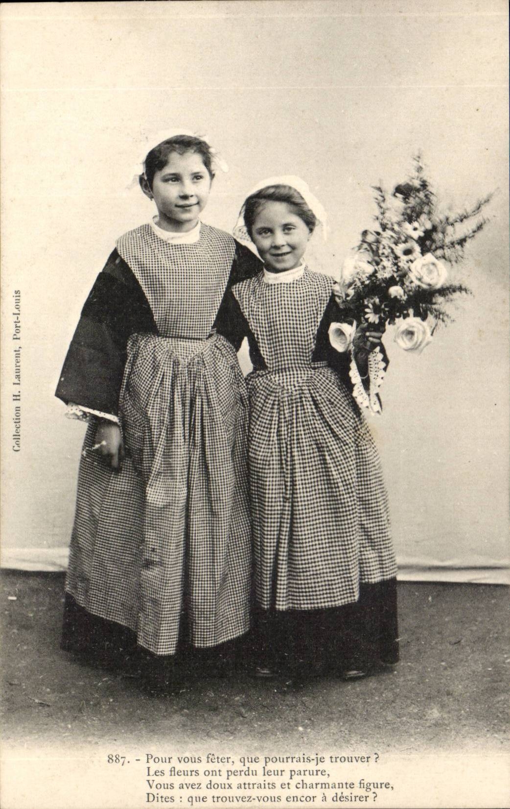 CPA Children (folklore costume)