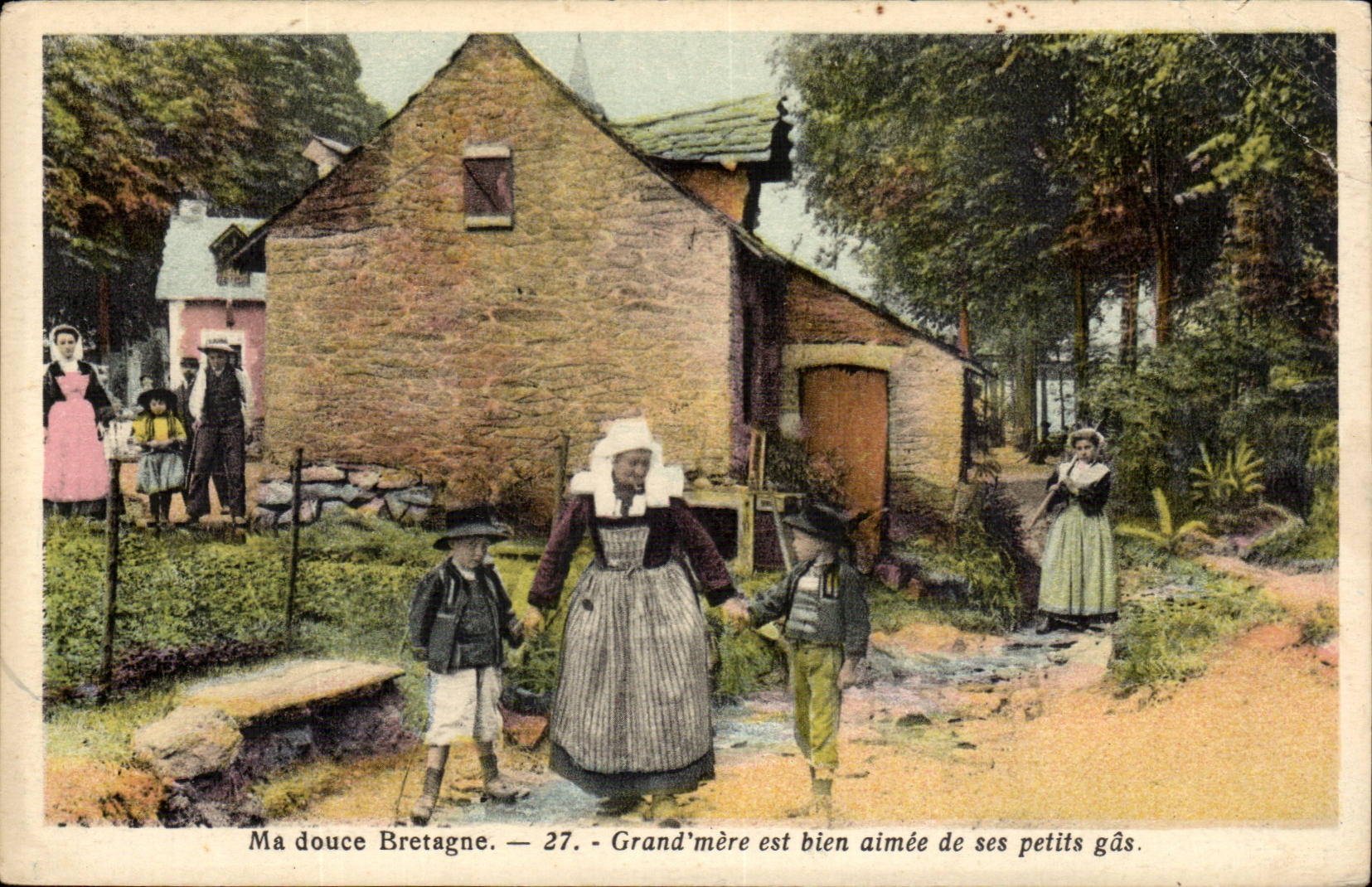 Folklore - Costumes - My Soft Brittany - Large Mother is well Aimee of her small gas - CPA