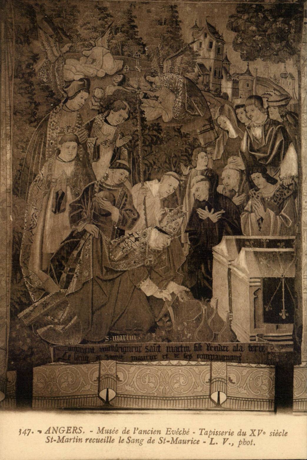 Angers - Museum of Old Eveche - Tapestry - Tapestry - St Martin awakes the Blood of St Maurice CPA
