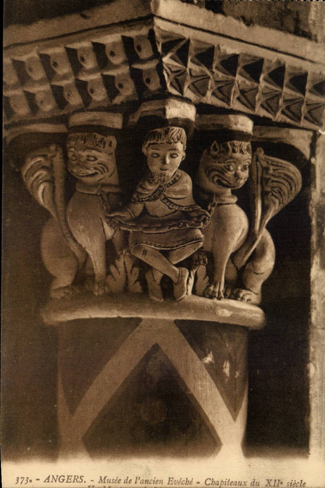 Angers - Museum of Old Eveche - XII century old Capitals CPA