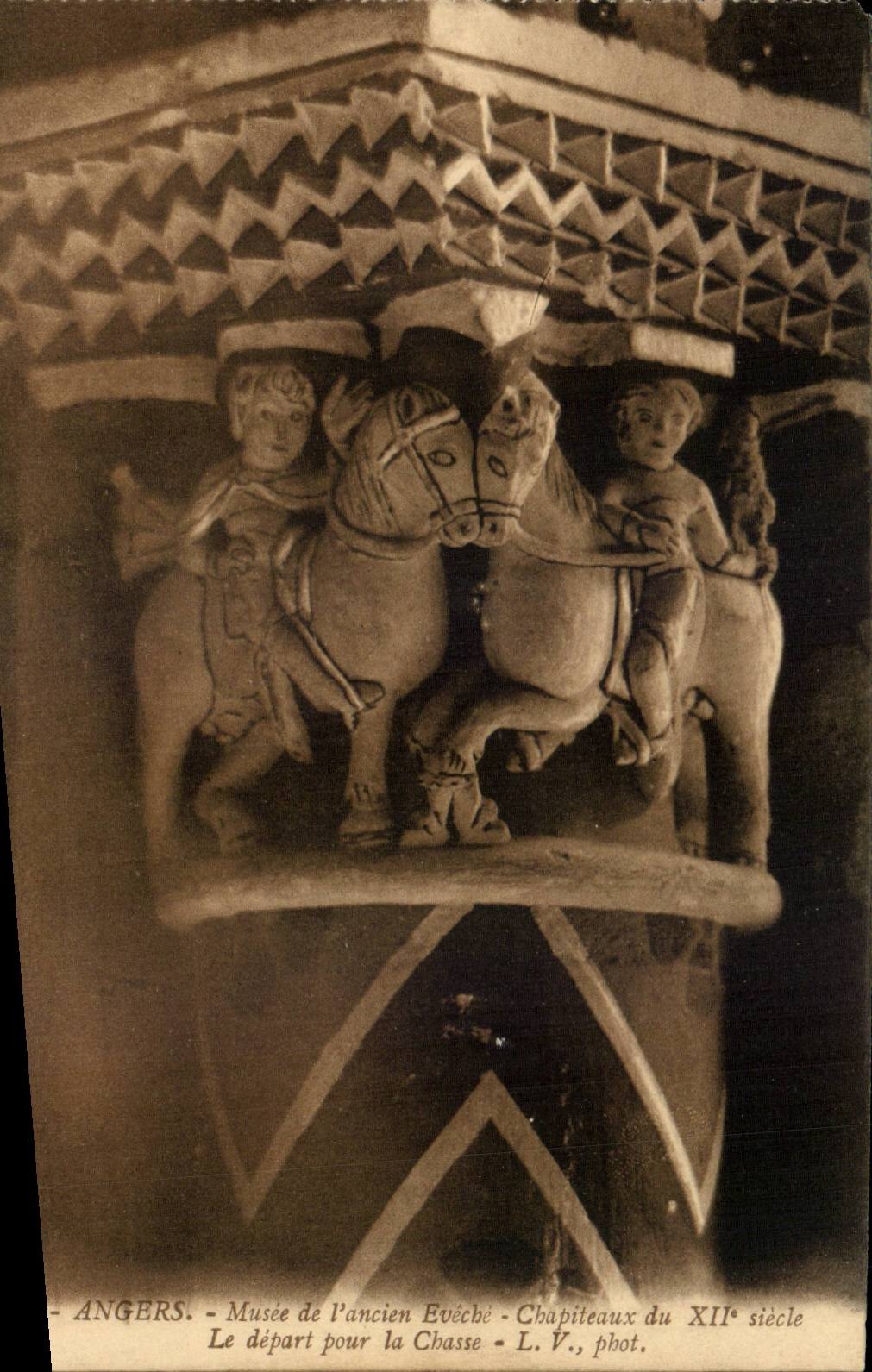 Angers - Museum of Old Eveche - XII century old Capitals CPA