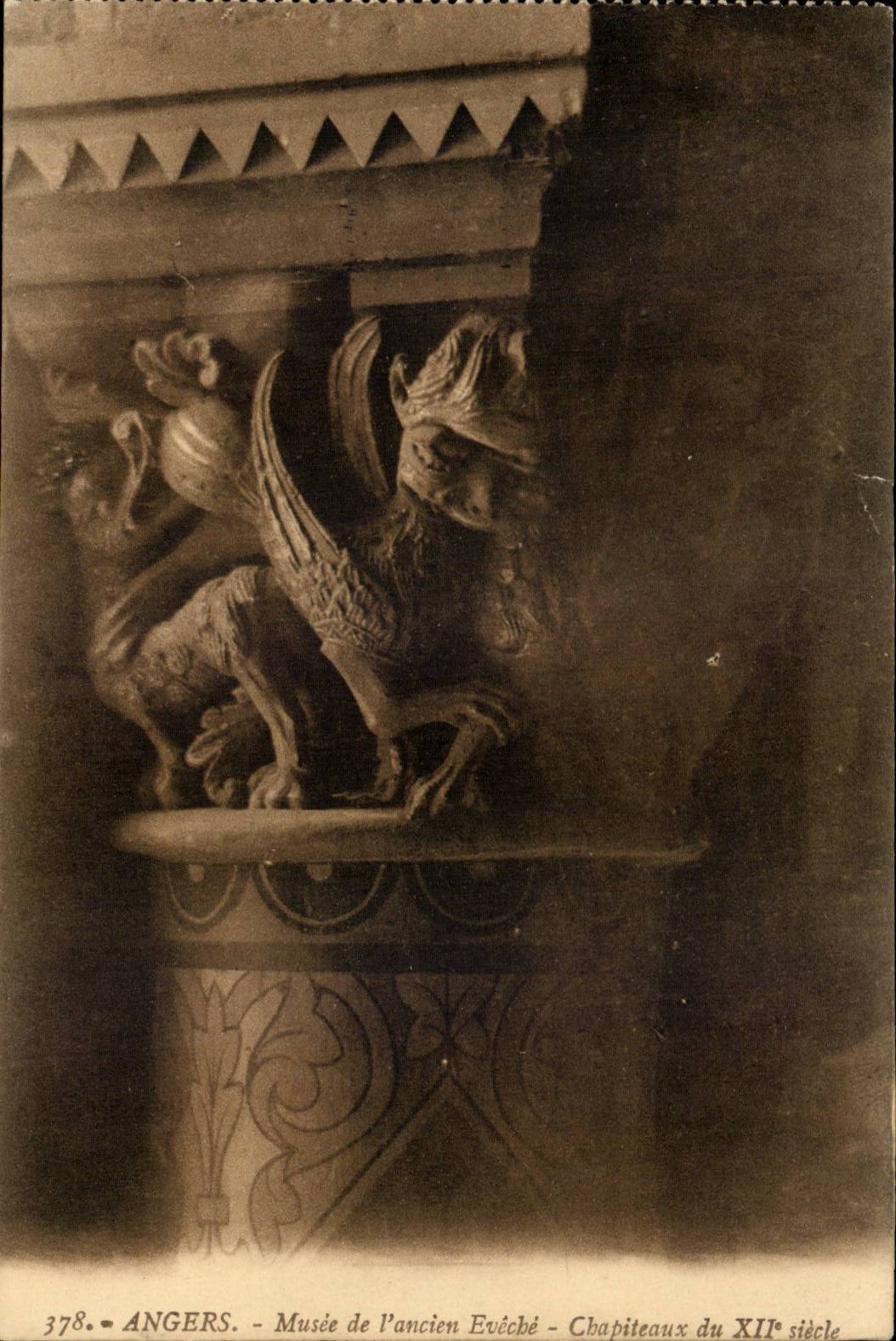 Angers - Museum of Old Eveche - XII century old Capitals CPA