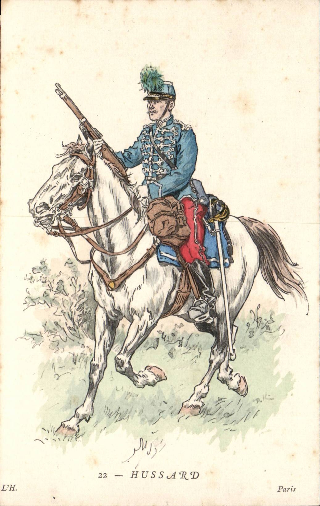Militaria - Soldat - Abbildung - Hussard - Pferd - Pferd - CPA (militaria)