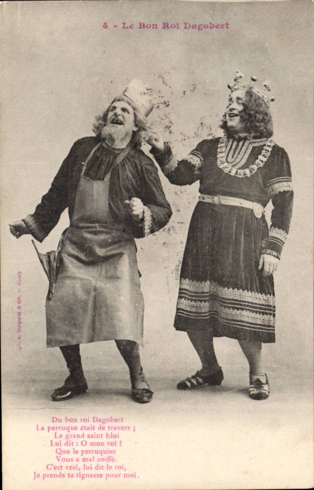 Folklore - Characters - Good King Dagobert - Humor - CPA