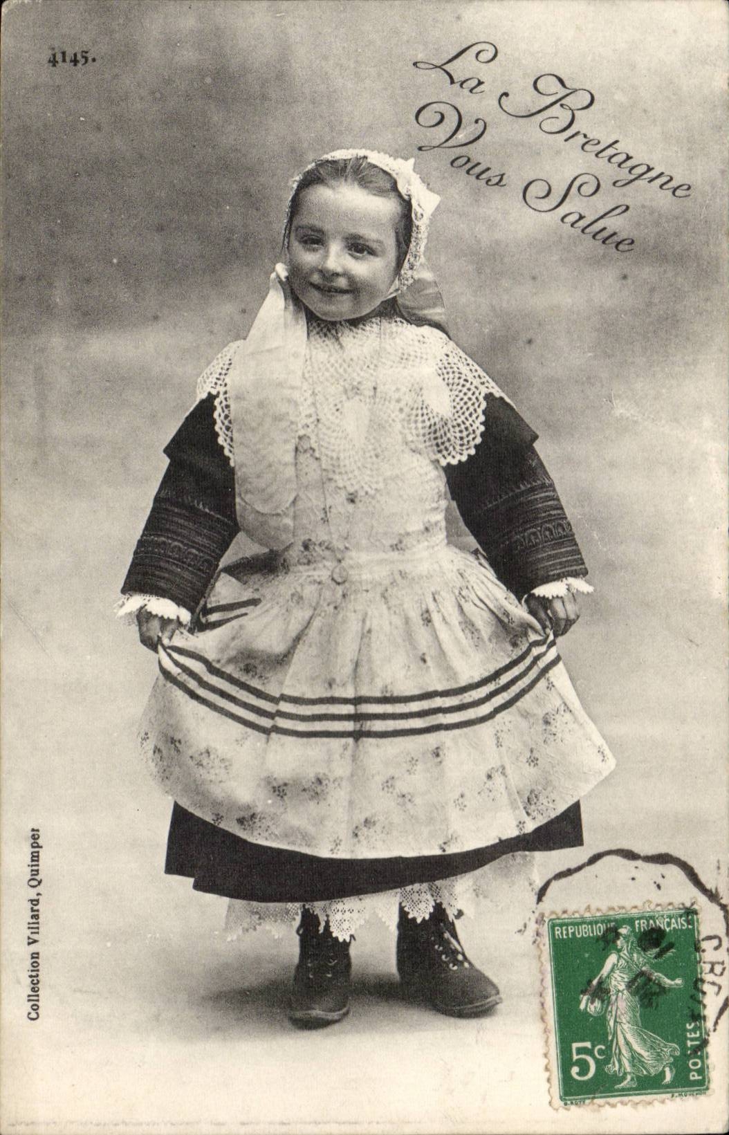 Fantasy - You Greets - In Brittany - Children - Adorable Child - CPA