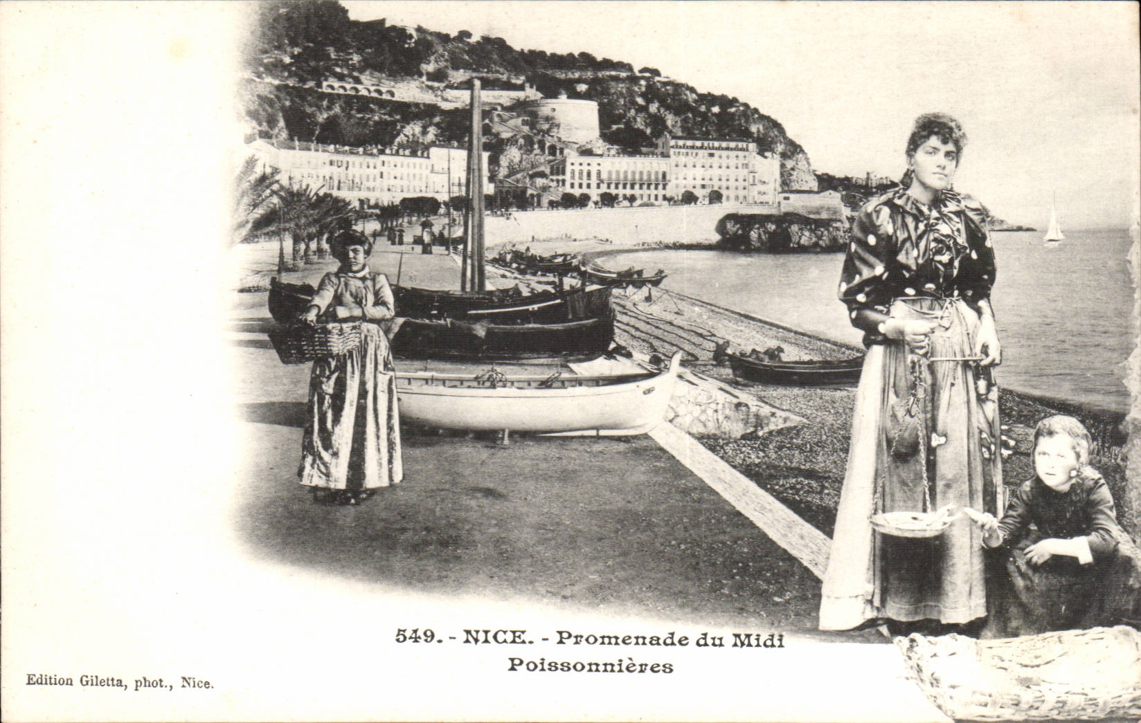 Nettes - Station des Sudens - Poissonnieres - Frau - Fischen - CPA