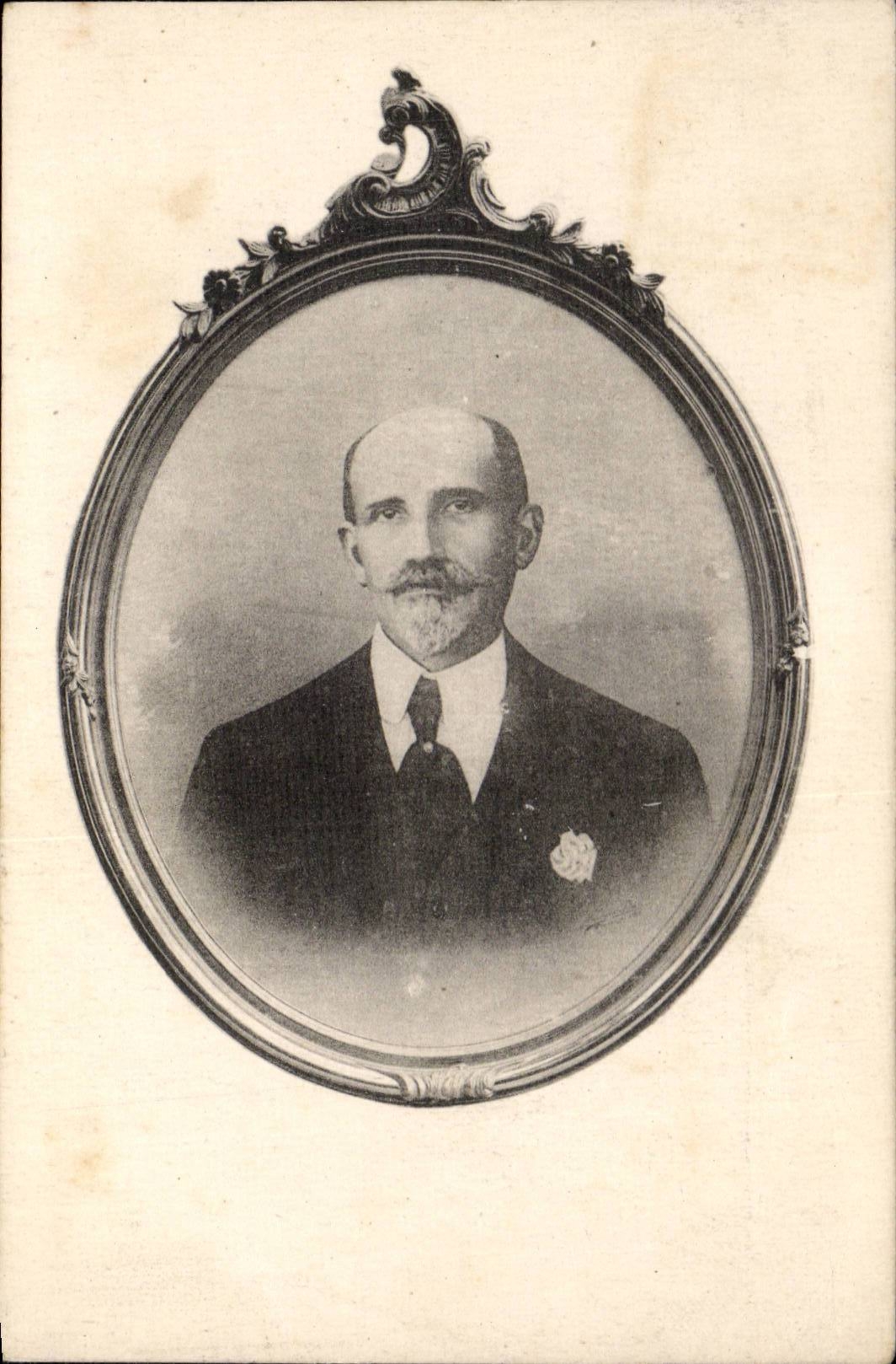 Fantasy - Man - Man in ornamental frame - CPA