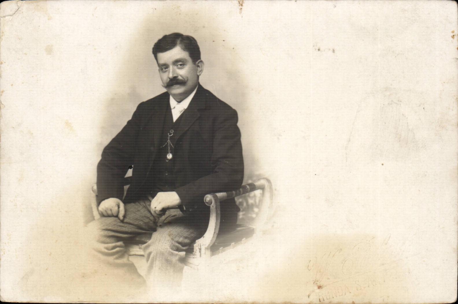 Real photo Man (folklore costume caps)