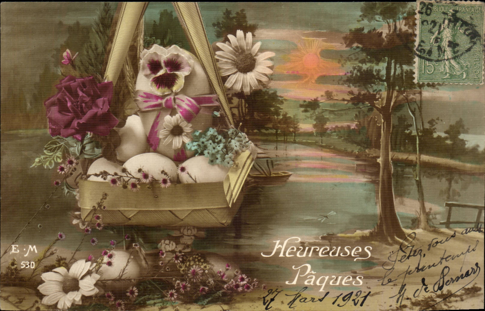 Gluckliche CPA Phantasie Ostern (Ostern Ostern)