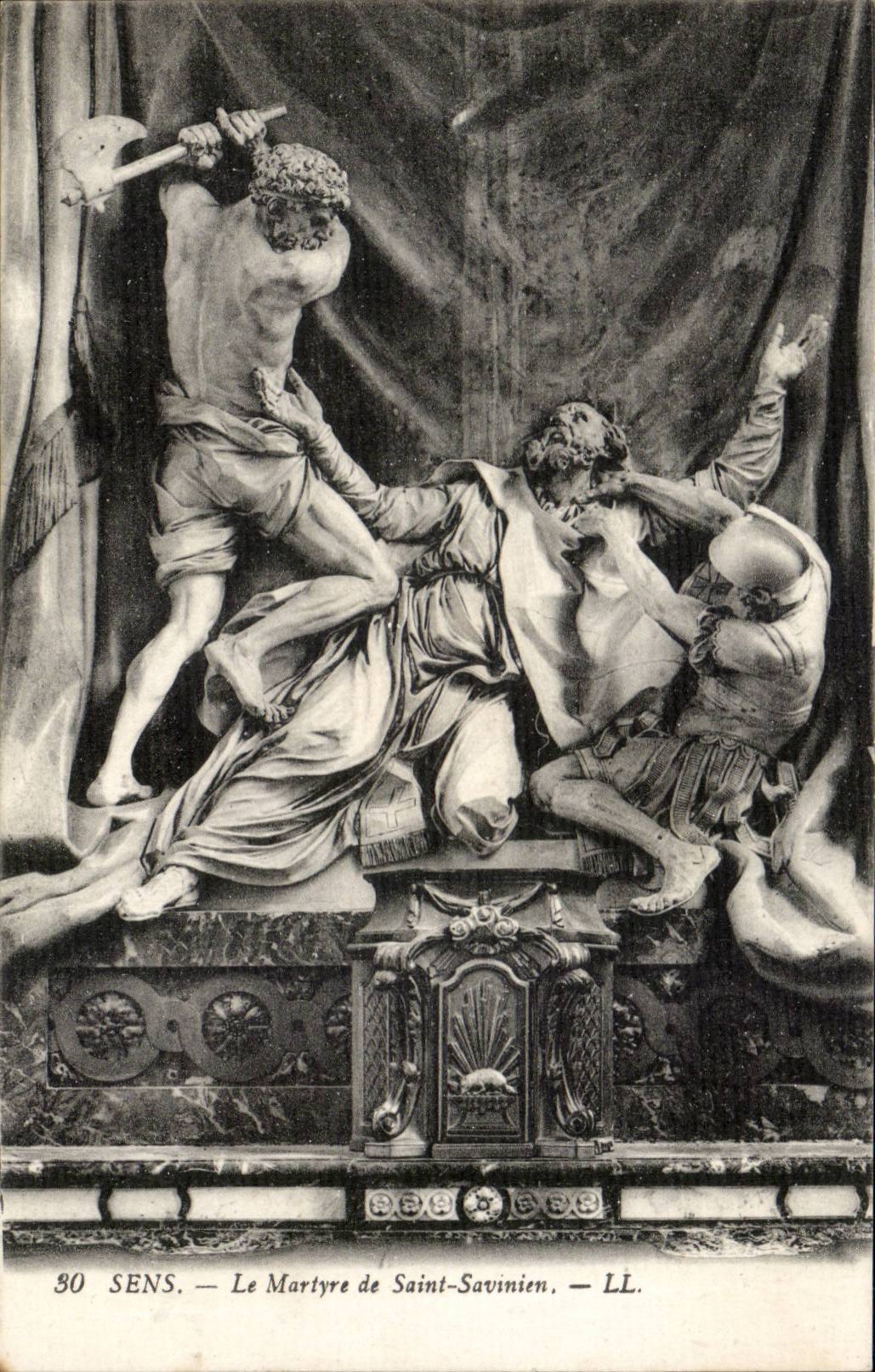 Sens - the Martyrdom of Saint Savinien CPA