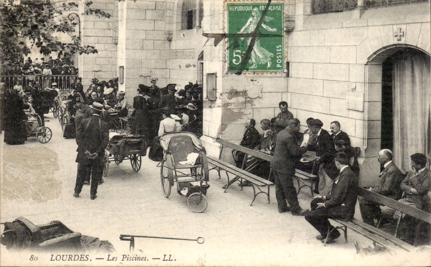 Lourdes - Swimming pools - CPA