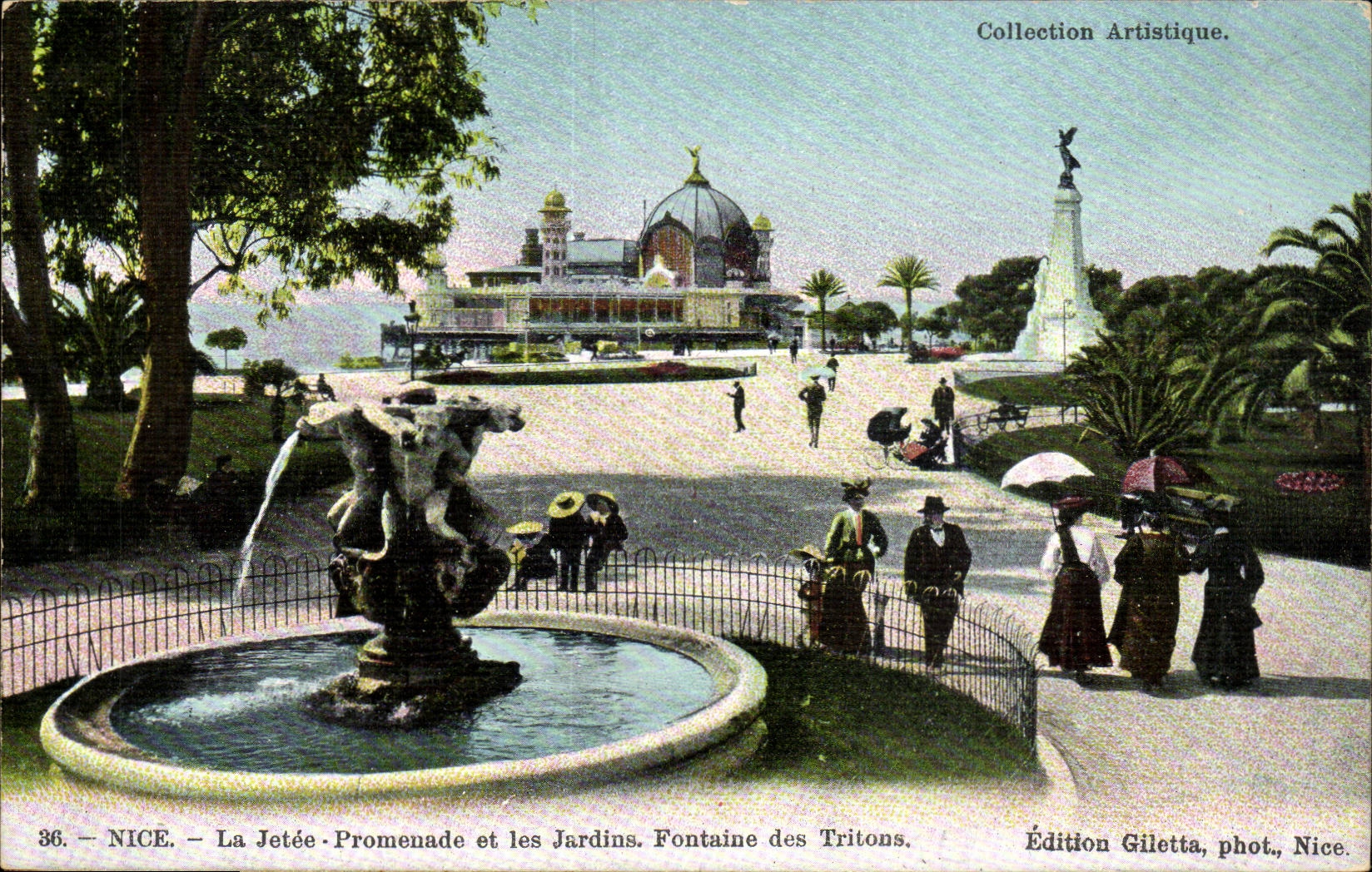 Netter - der Pier-Weg und die Garten - Brunnen der Triton - CPA