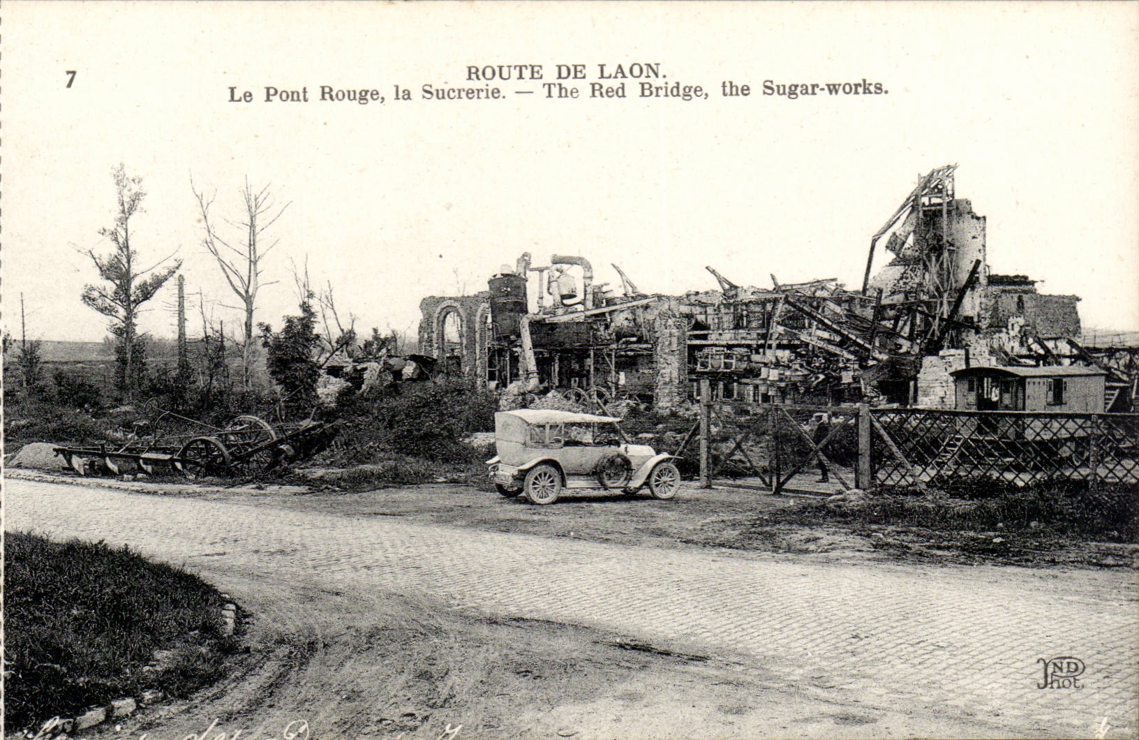 Route de Laon - the Red Bridge - the Sugar refinery - Red Bridge - Sugar Works - CPA