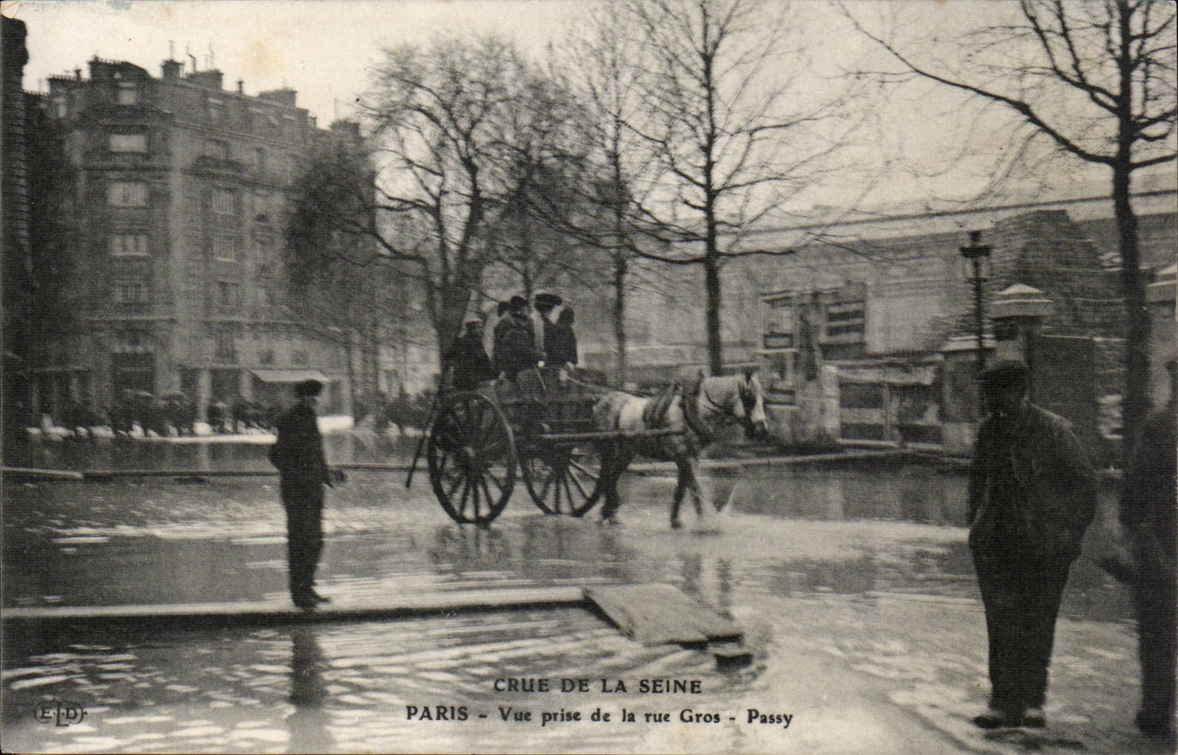 Paris - 16 - Inondations de Paris 1910 - Rue Gros - CPA 