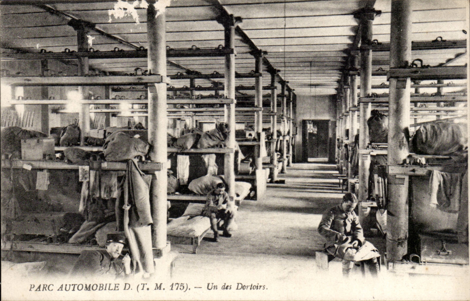 CPA Militaria Car fleet One of the dormitories