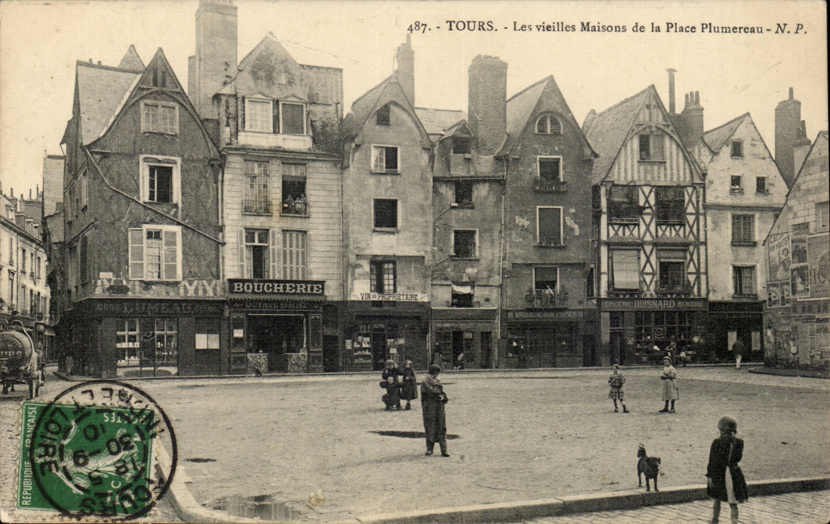 CPA Tours old houses of the Plumereau place
