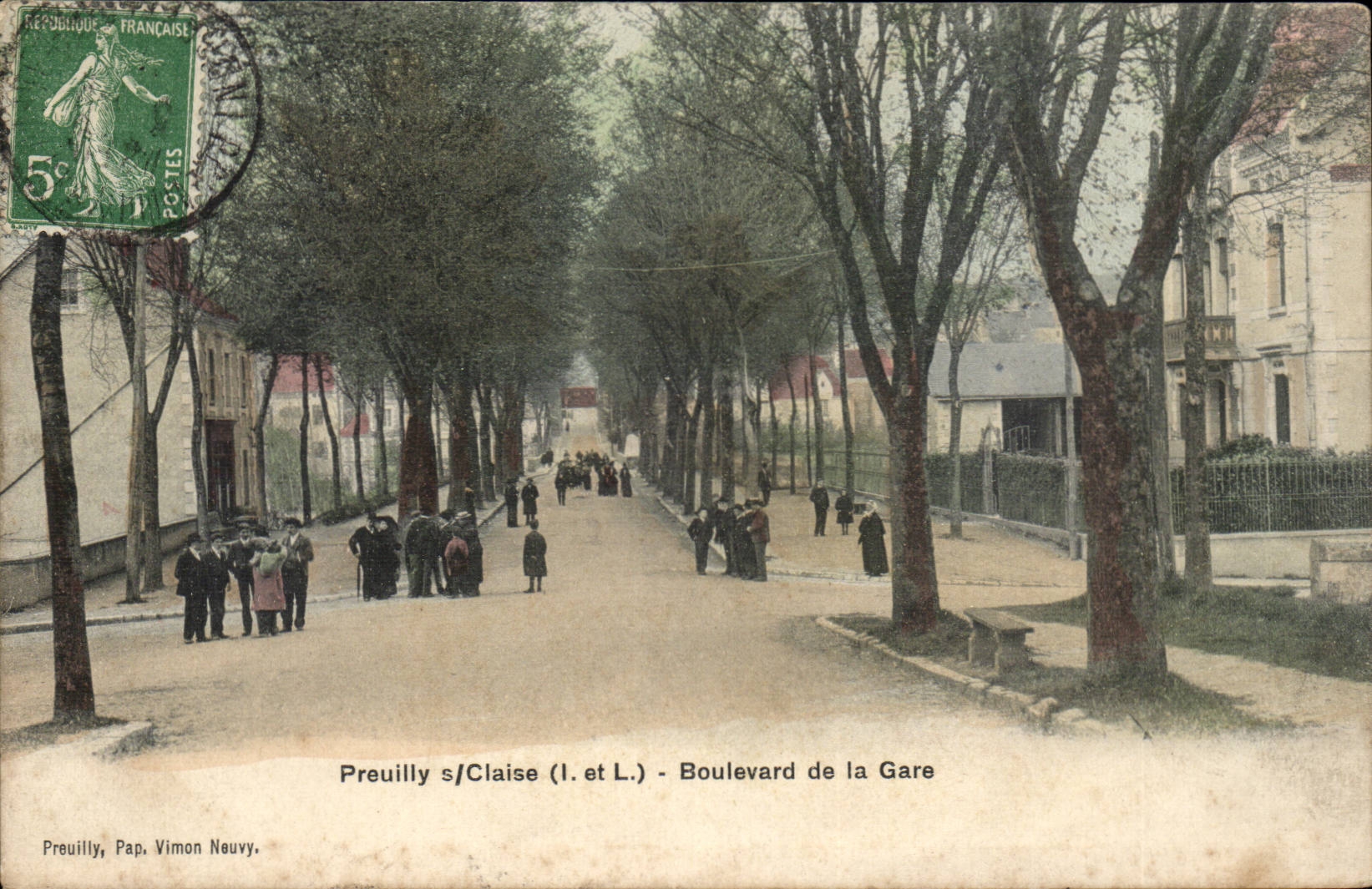 CPA Preuilly sur Claise Boulevard de la Gare