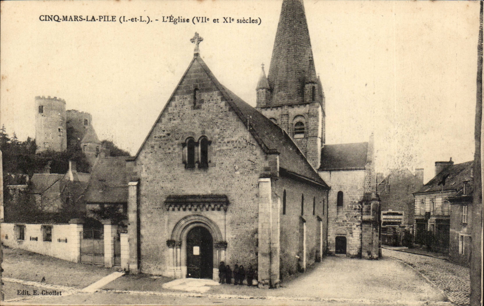 CPA Cinq Mars la Tours L'eglise