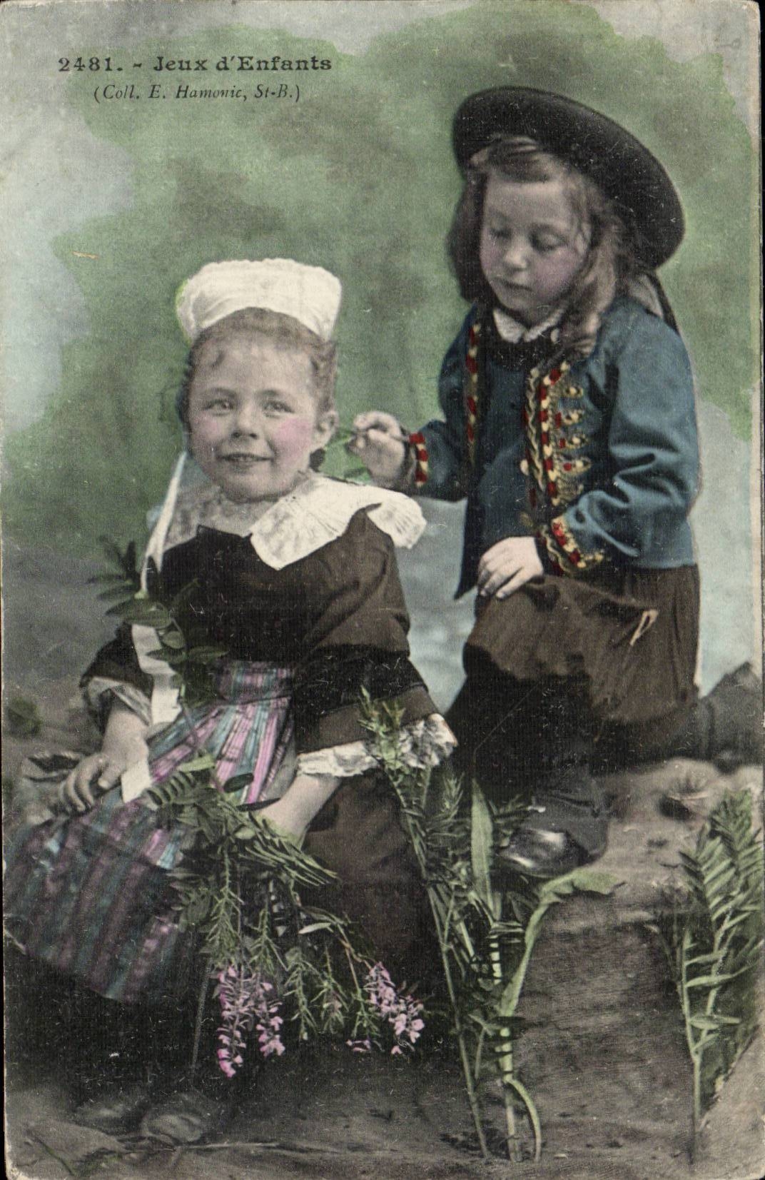 CPA Folklore Plays of enfantgs