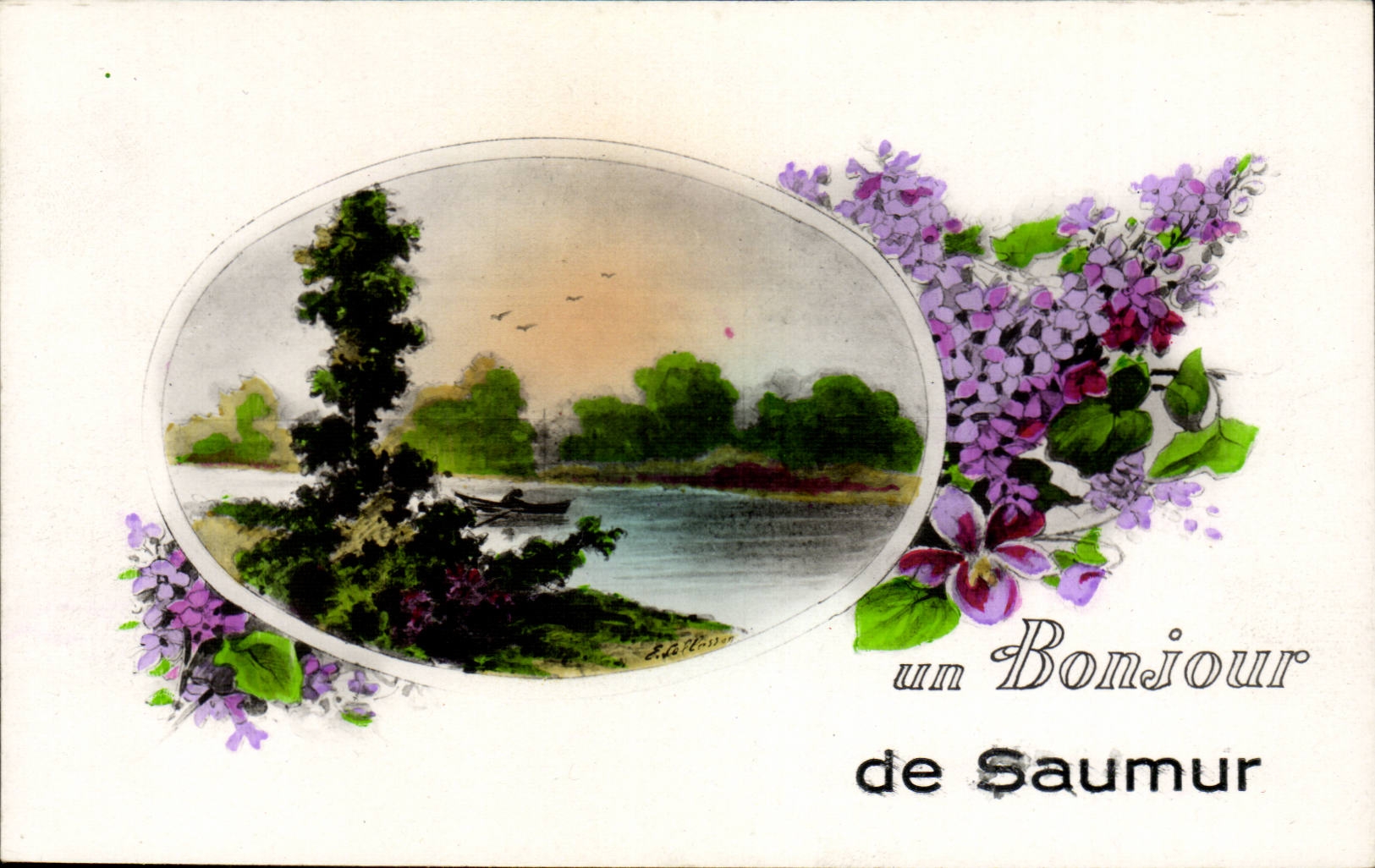 Saumur - a Hello of Saumur - CPA