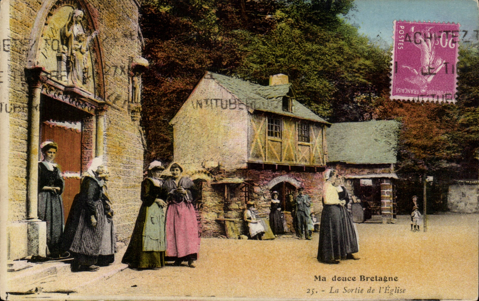 Folklore - Costumes - My Soft Brittany - the Exit of the Church - CPA