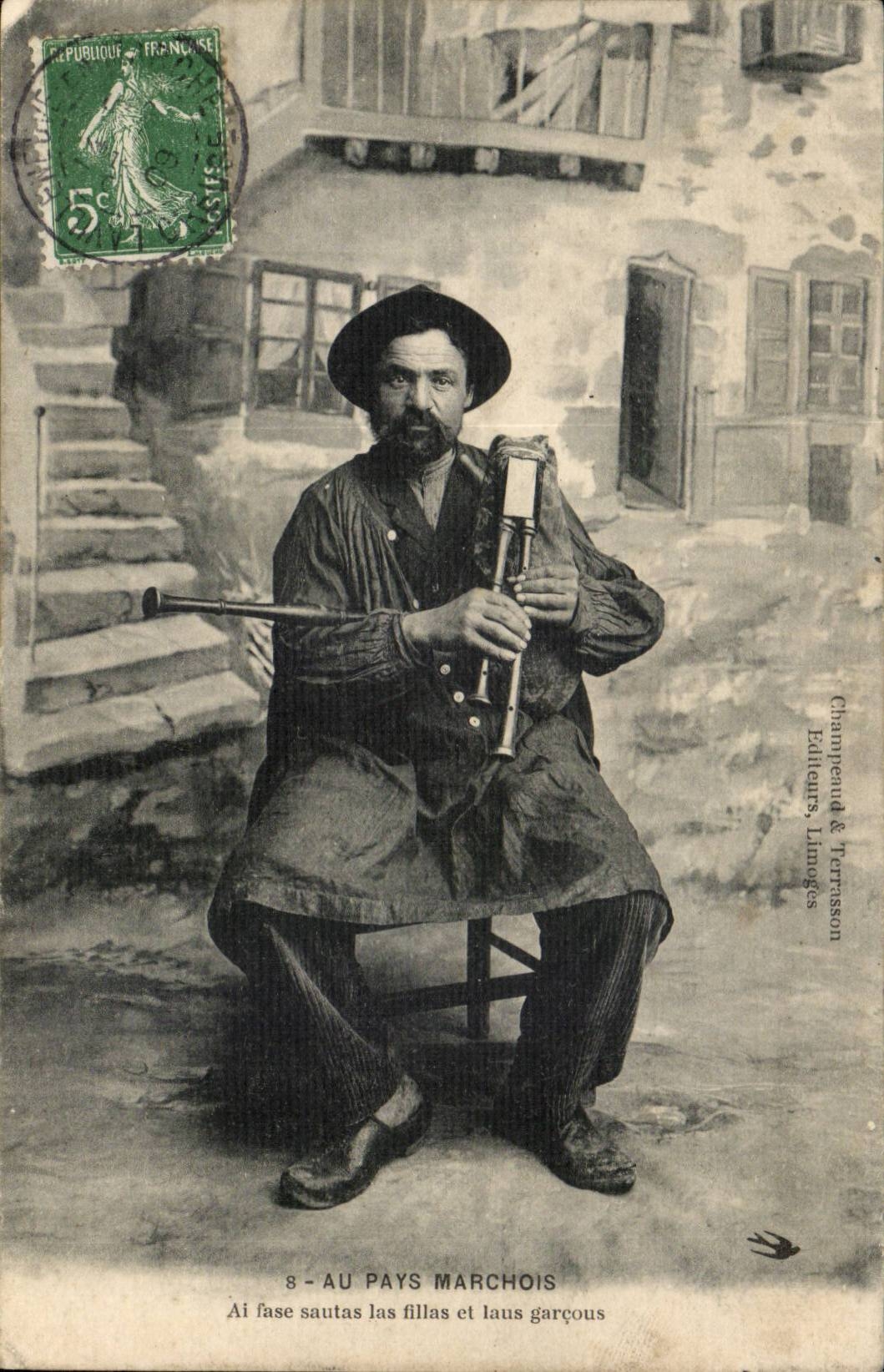 Folklore - Costumes - Man - With the Marchois Country - CPA