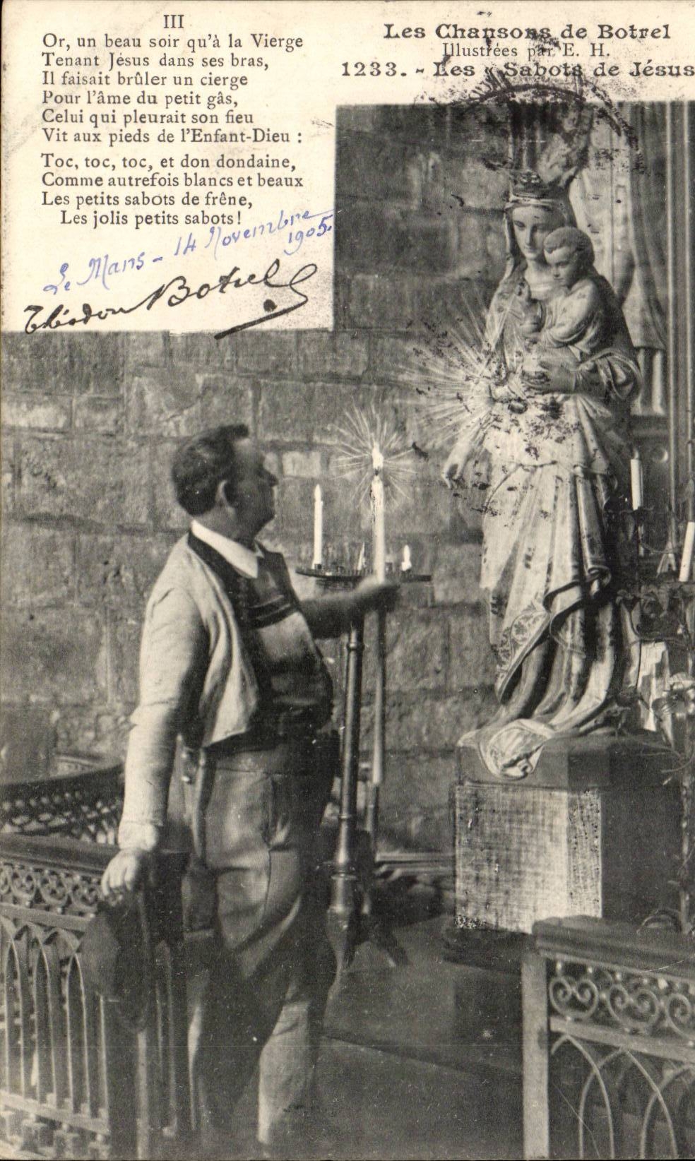 Fantasy - Man Them - Songs of Botrel - Shoes of Jesus Humor - Folklore - Costumes - CPA