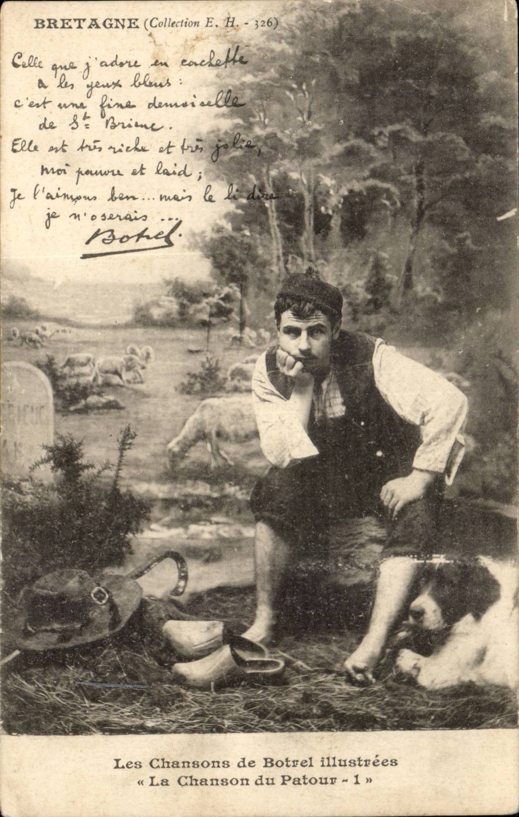 Fantasy - Man the Song of Patour - Songs of Botrel - Brittany - Folklore - Costumes - CPA