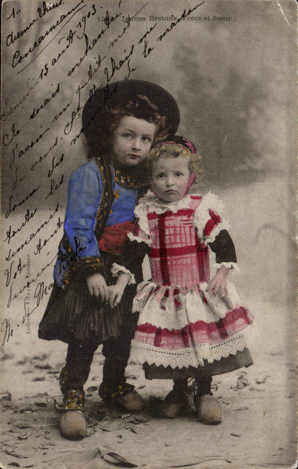 Fantasy - Child - Breton Young people - Brother and Sister CPA