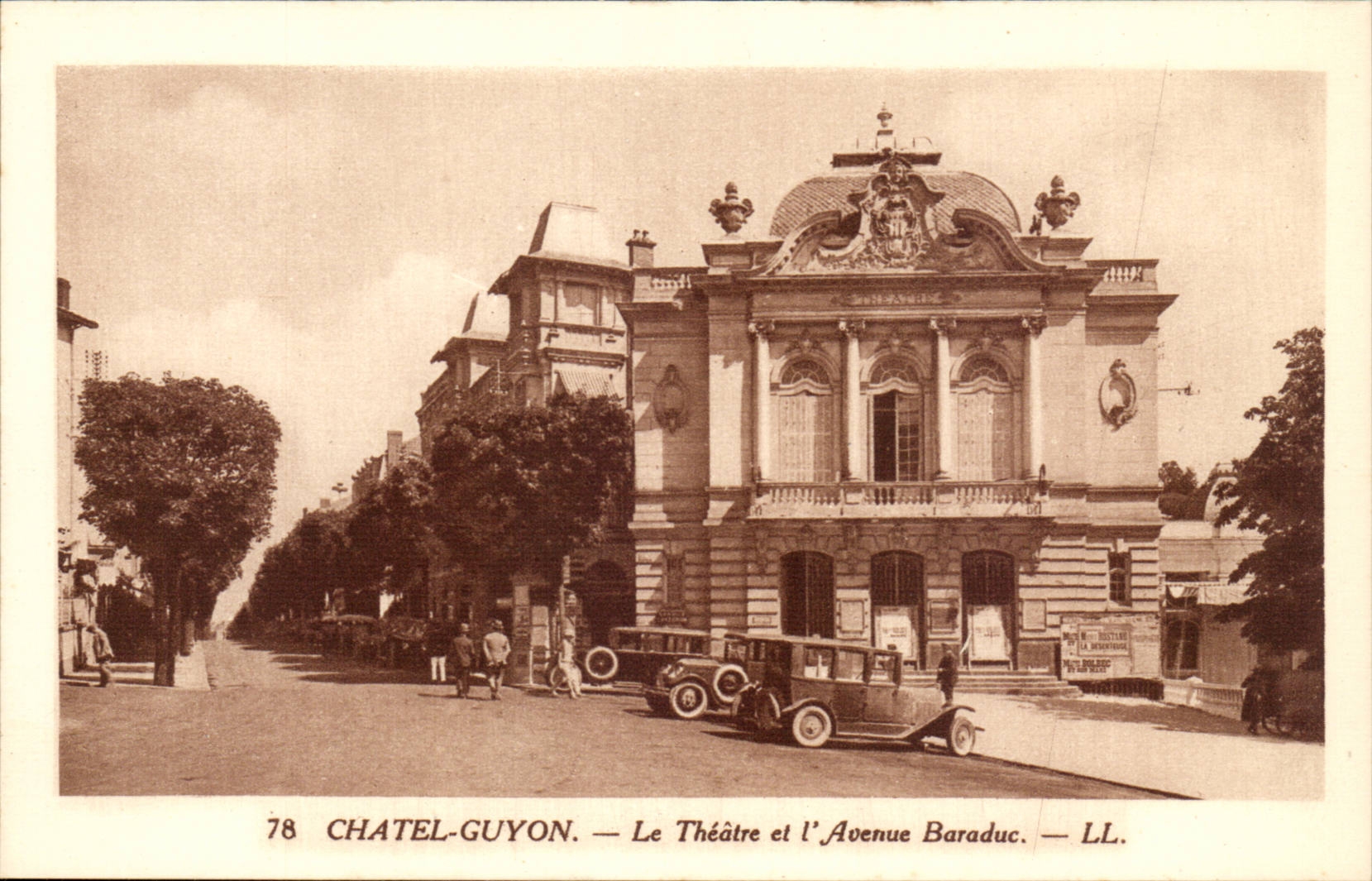 Chatel Guyon - Chatelguyon - the Theater and the Baraduc Avenue - CPA