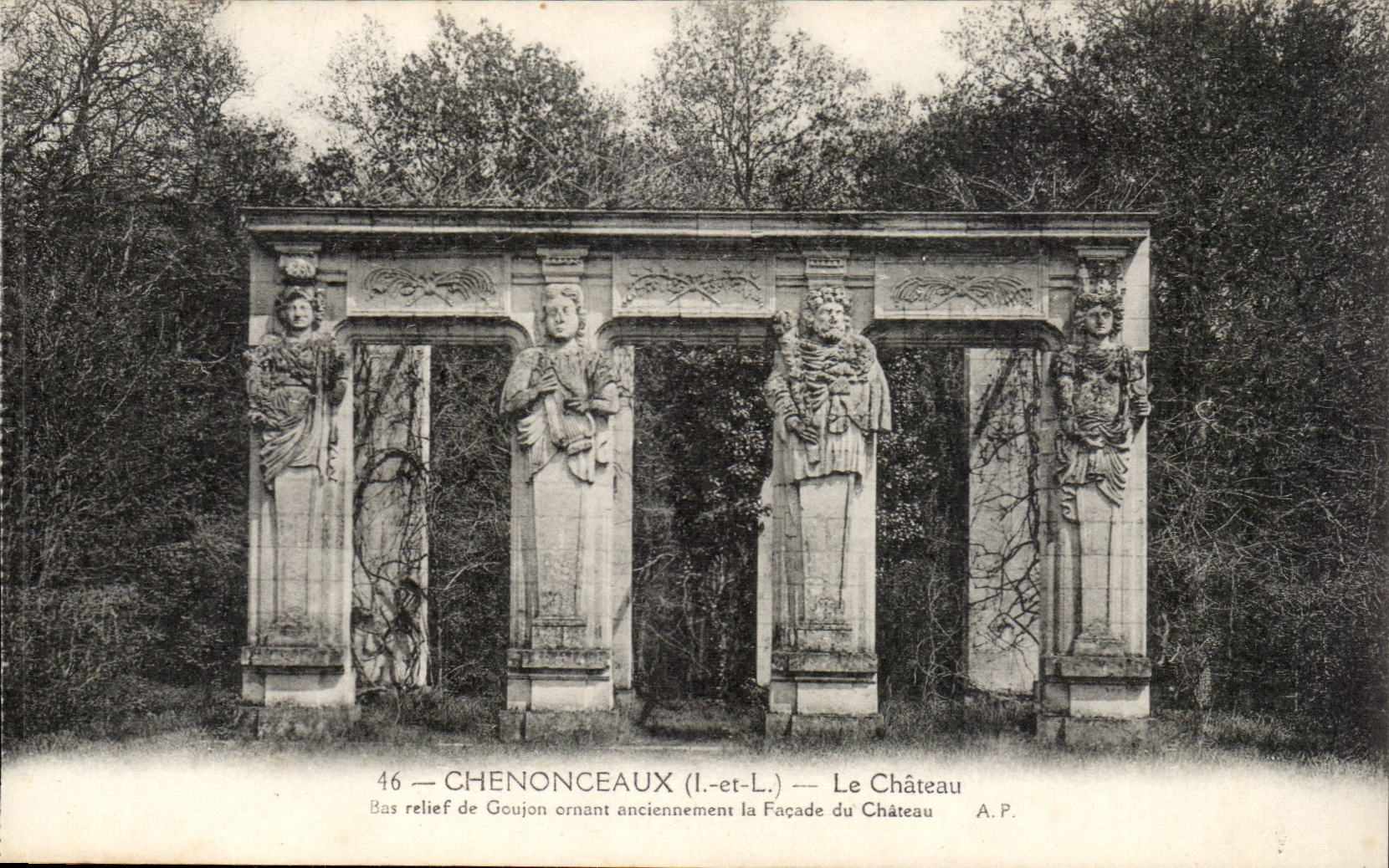 Chenonceaux - Le Chateau Bas Relief de Goujou - CPA 