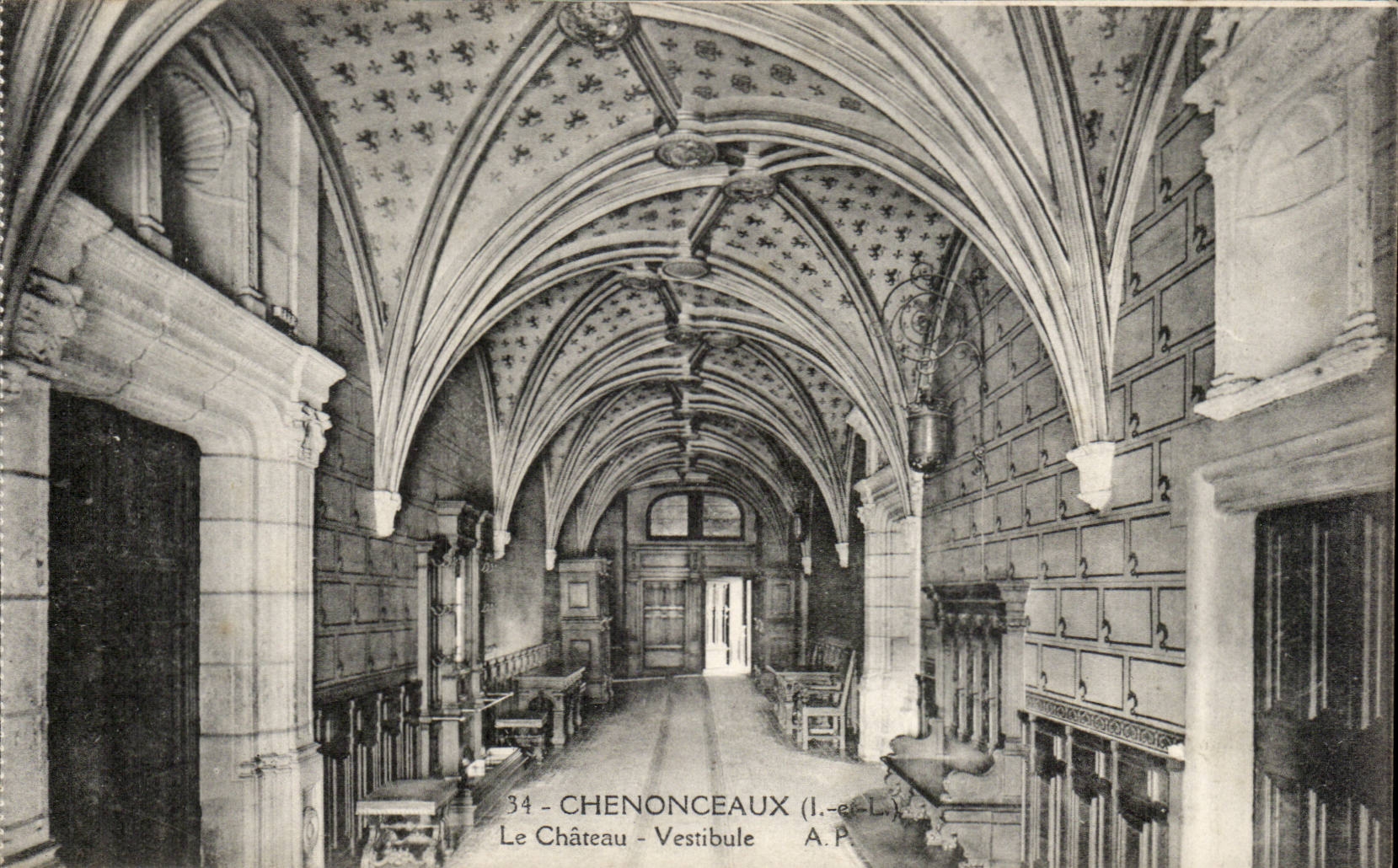 Chenonceaux - Le Chateau - Vestibule - CPA
