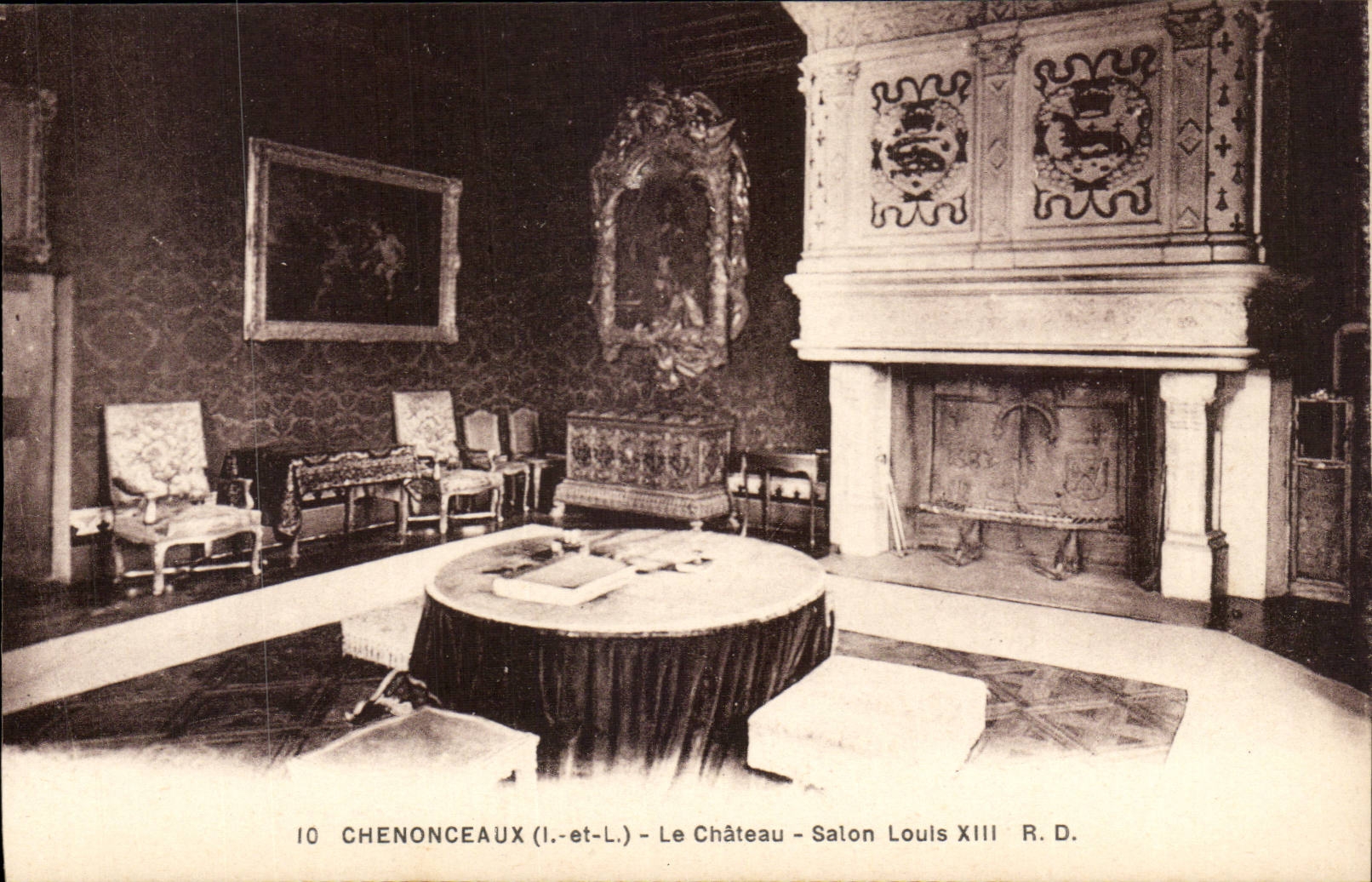 Chenonceaux - Le Chateau - Salon Louis XIII- CPA