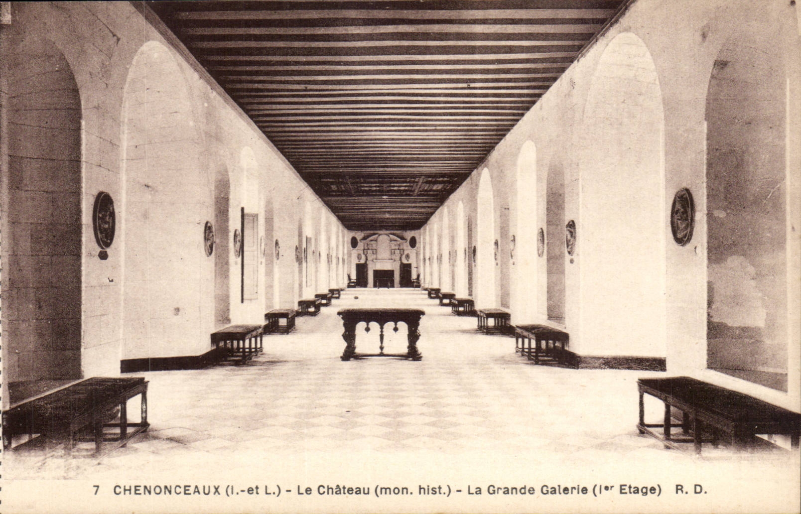 Chenonceaux - Le Chateau - La Grande Galerie CPA 