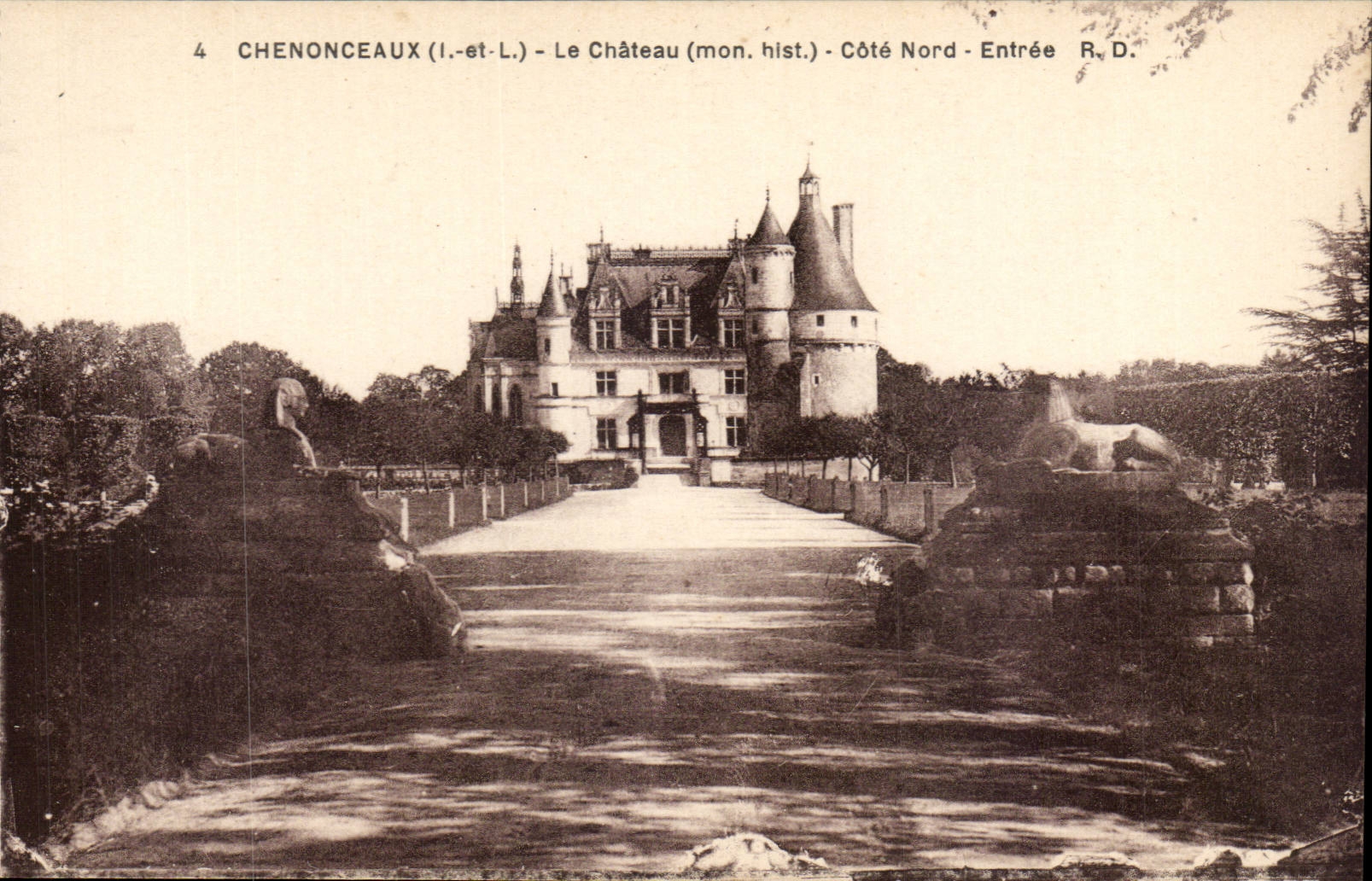 Chenonceaux - Le Chateau - Cote Nord - Entree CPA 
